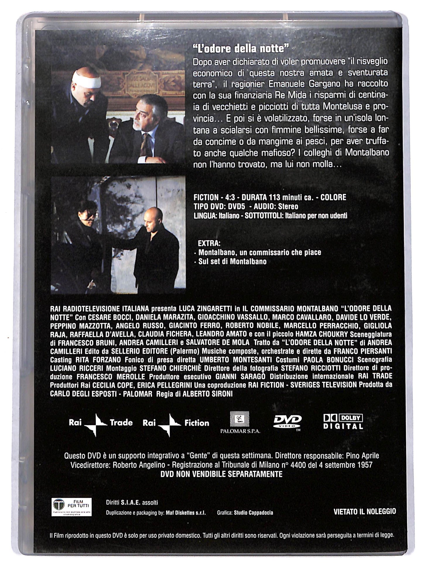 EBOND Il commissario Montalbano, L'odore della notte EDITORIALE DVD D712911