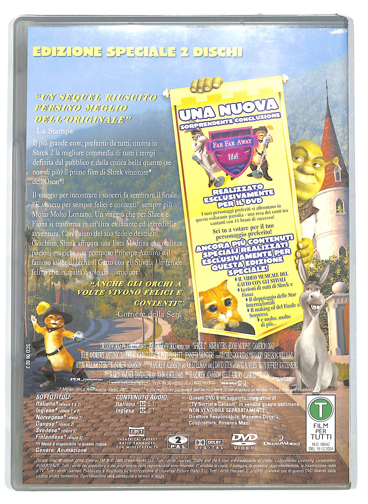 EBOND Shrek 2 - EDIZIONE SPECIALE 2 dischi EDITORIALE DVD D714546