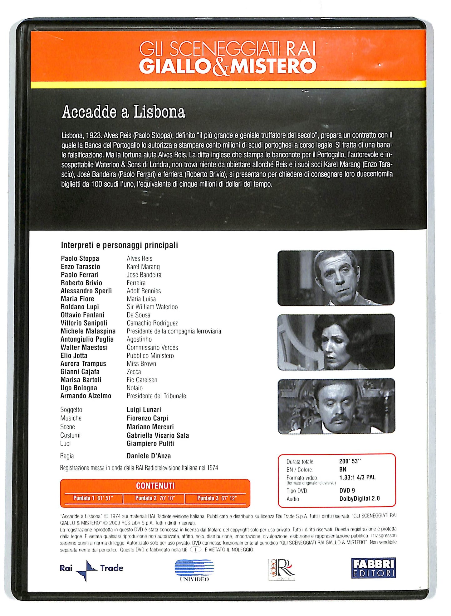 EBOND Giallo e Mistero Accadde a Lisbona Puntate 1 - 3 EDITORIALE DVD D714636