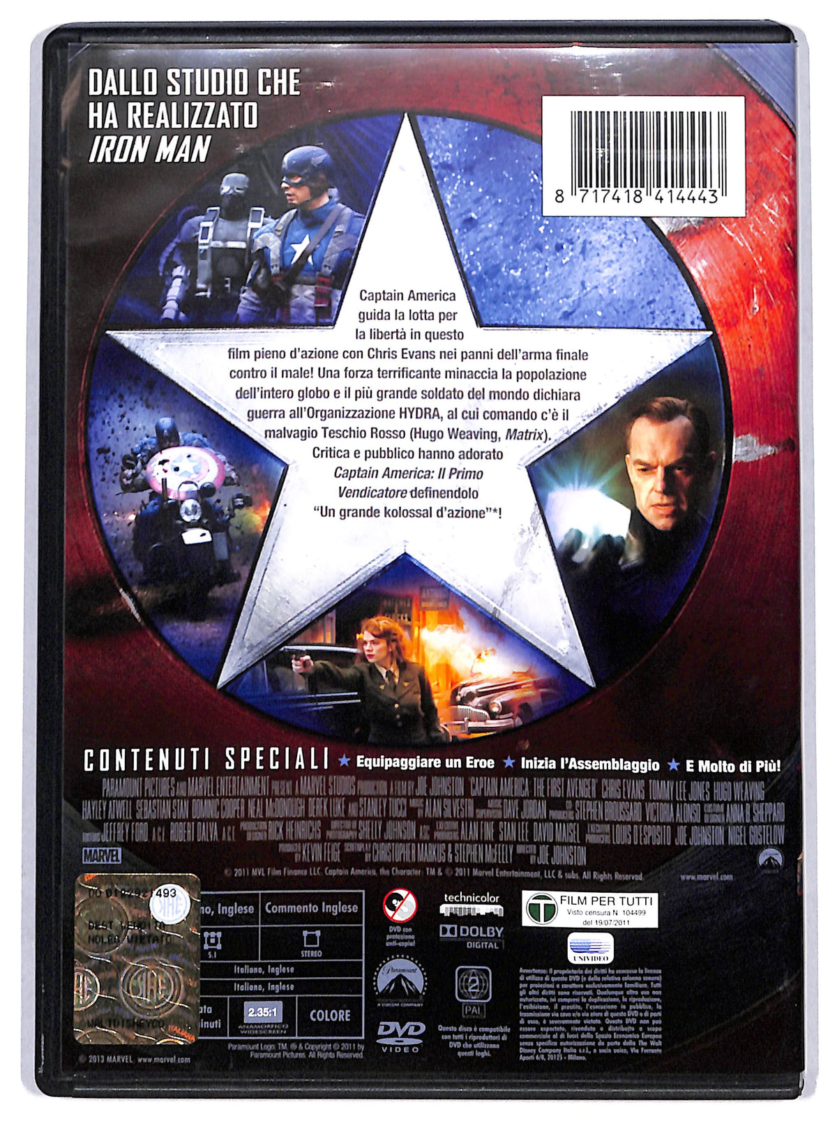 EBOND Captain America, il Primo Vendicatore DVD D715116
