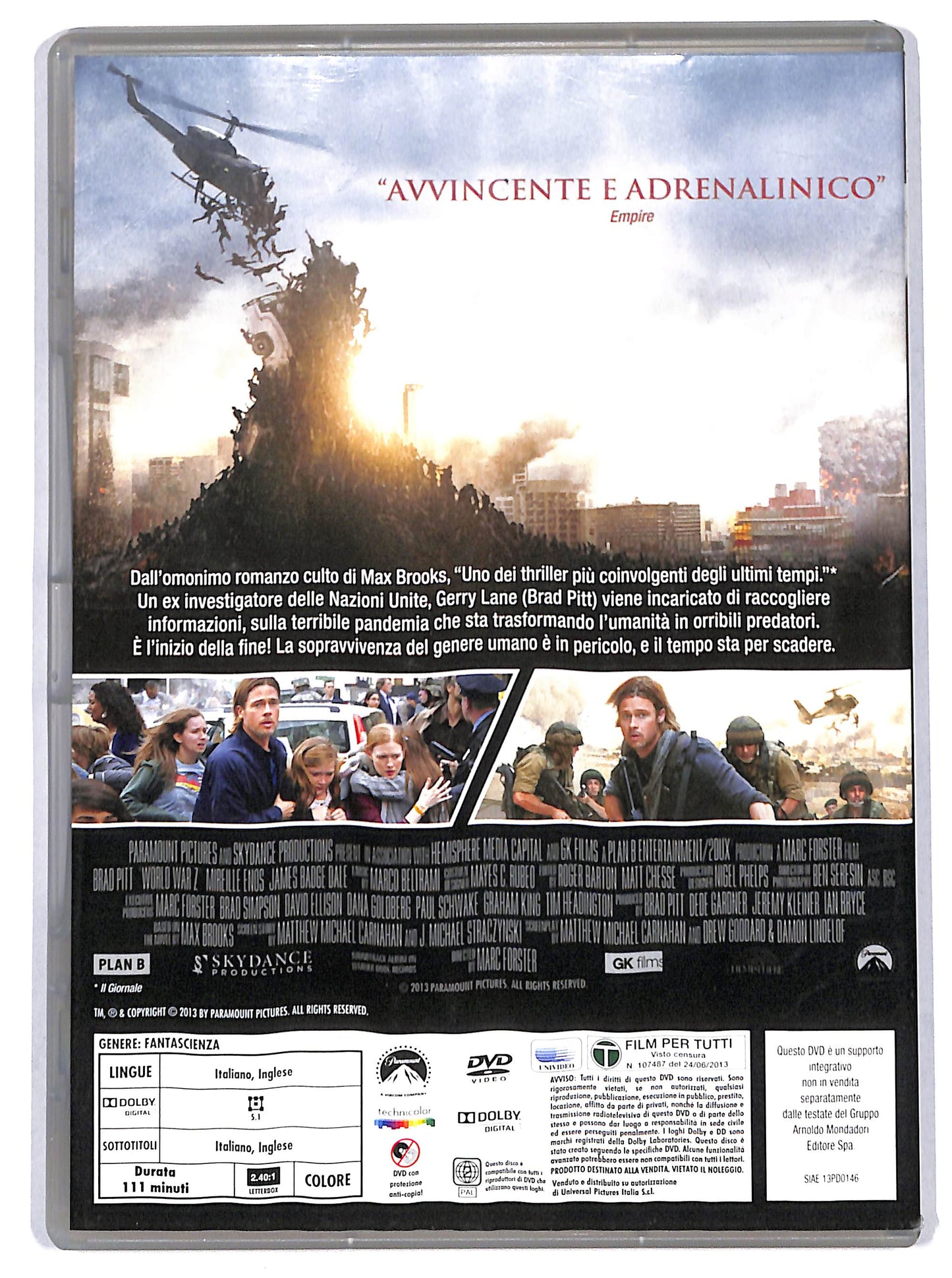 EBOND World War Z EDITORIALE DVD D715143