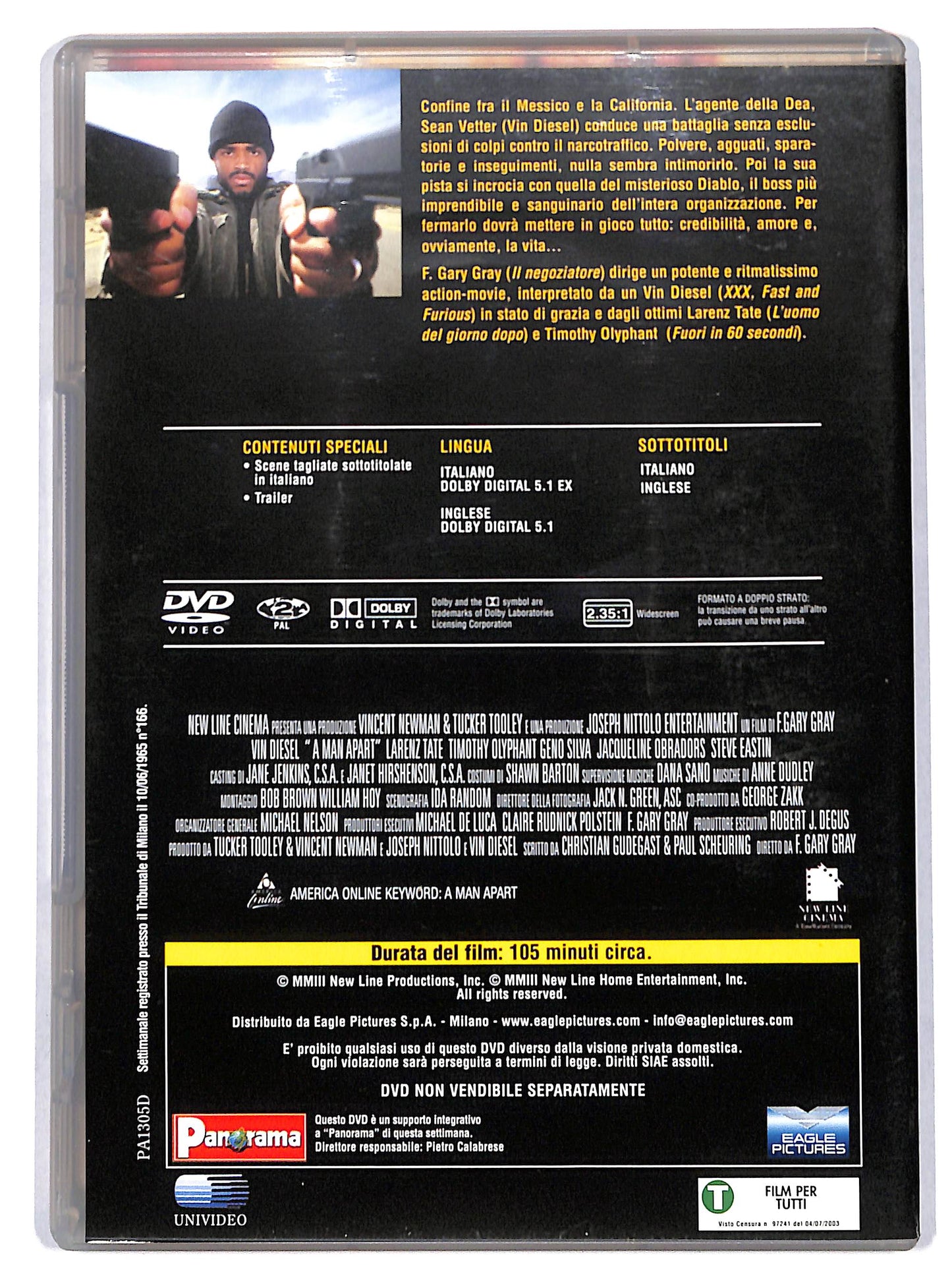 EBOND Il risolutore - a man apart EDITORIALE DVD D715211