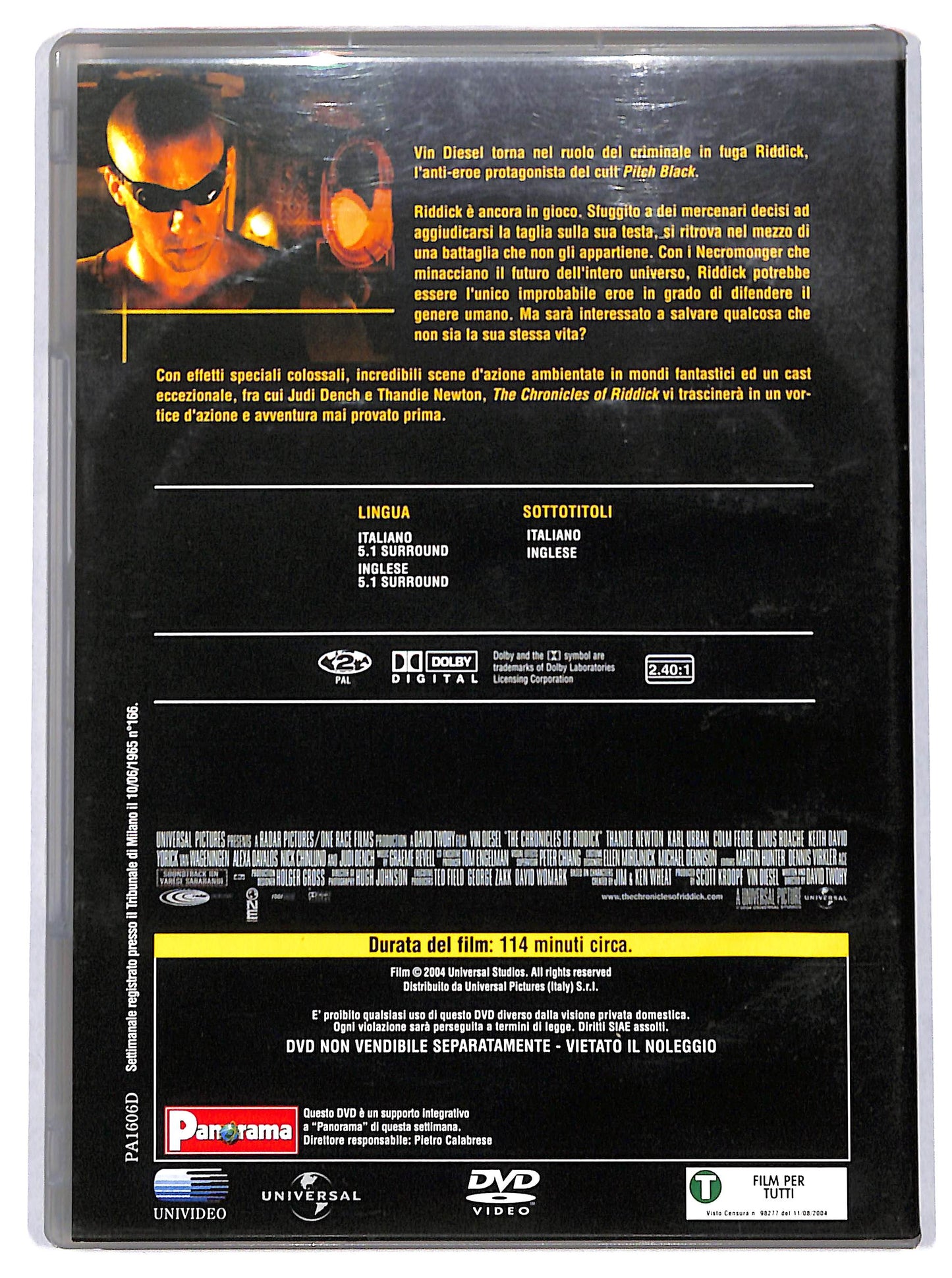EBOND Riddick EDITORIALE DVD D715213