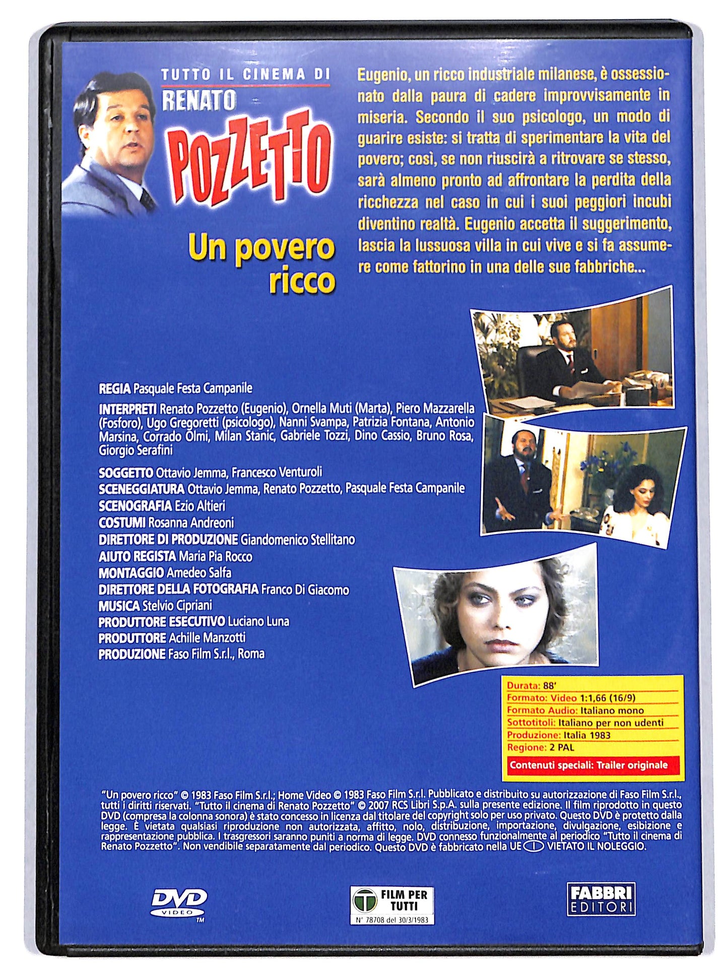 EBOND Un povero ricco (no booklet) EDITORIALE DVD D715306