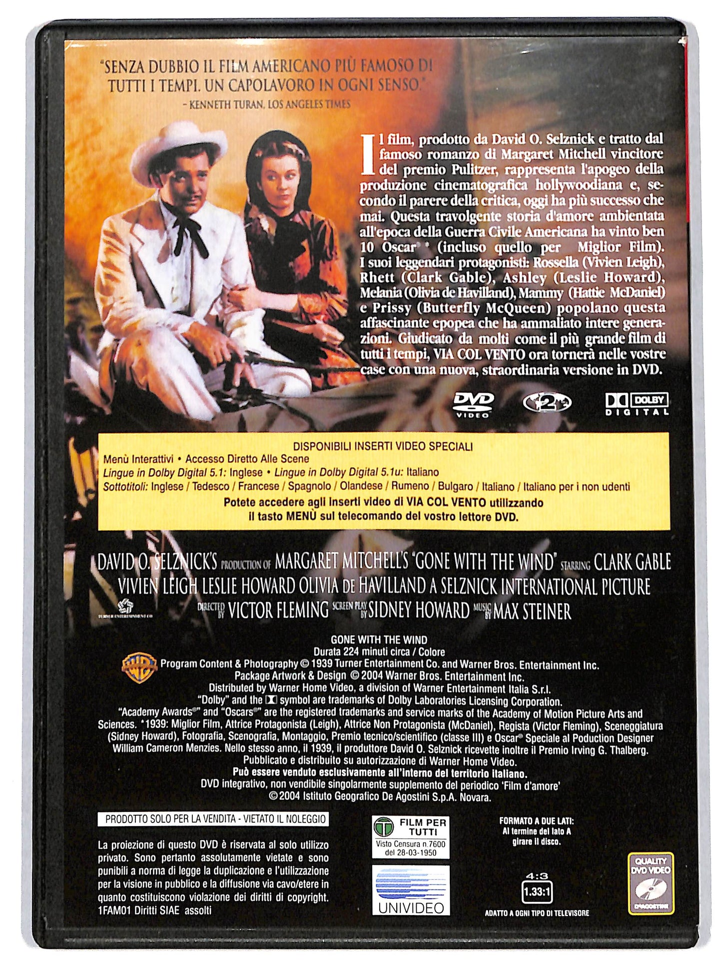 EBOND Via col vento EDITORIALE DVD D715348