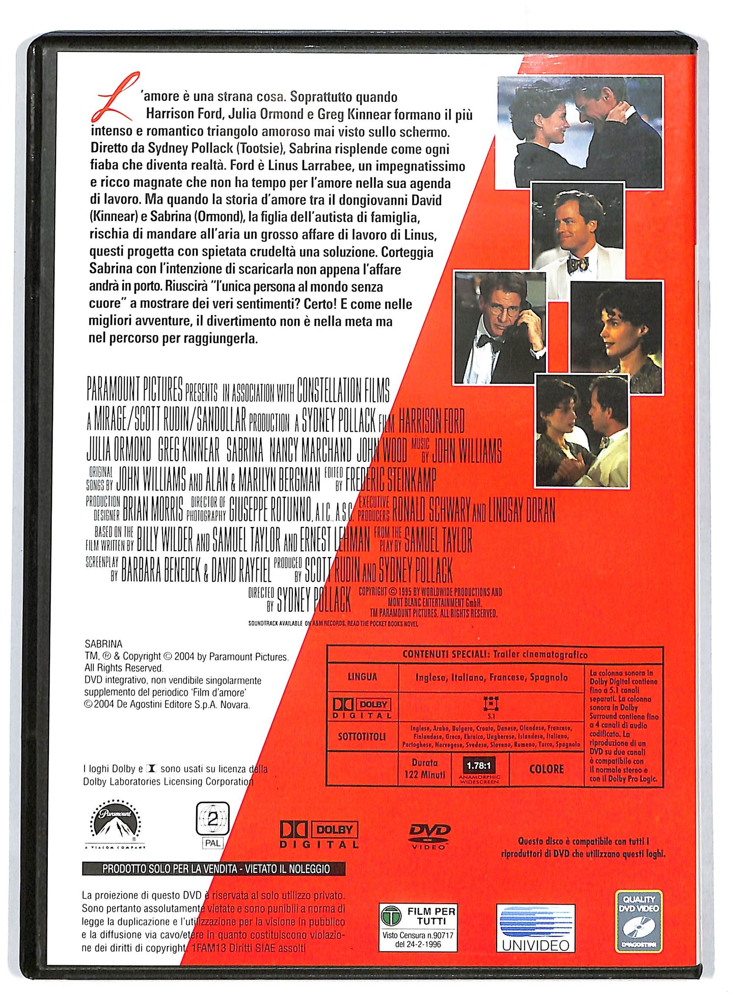 EBOND Film d'amore - Sabrina EDITORIALE DVD D715501