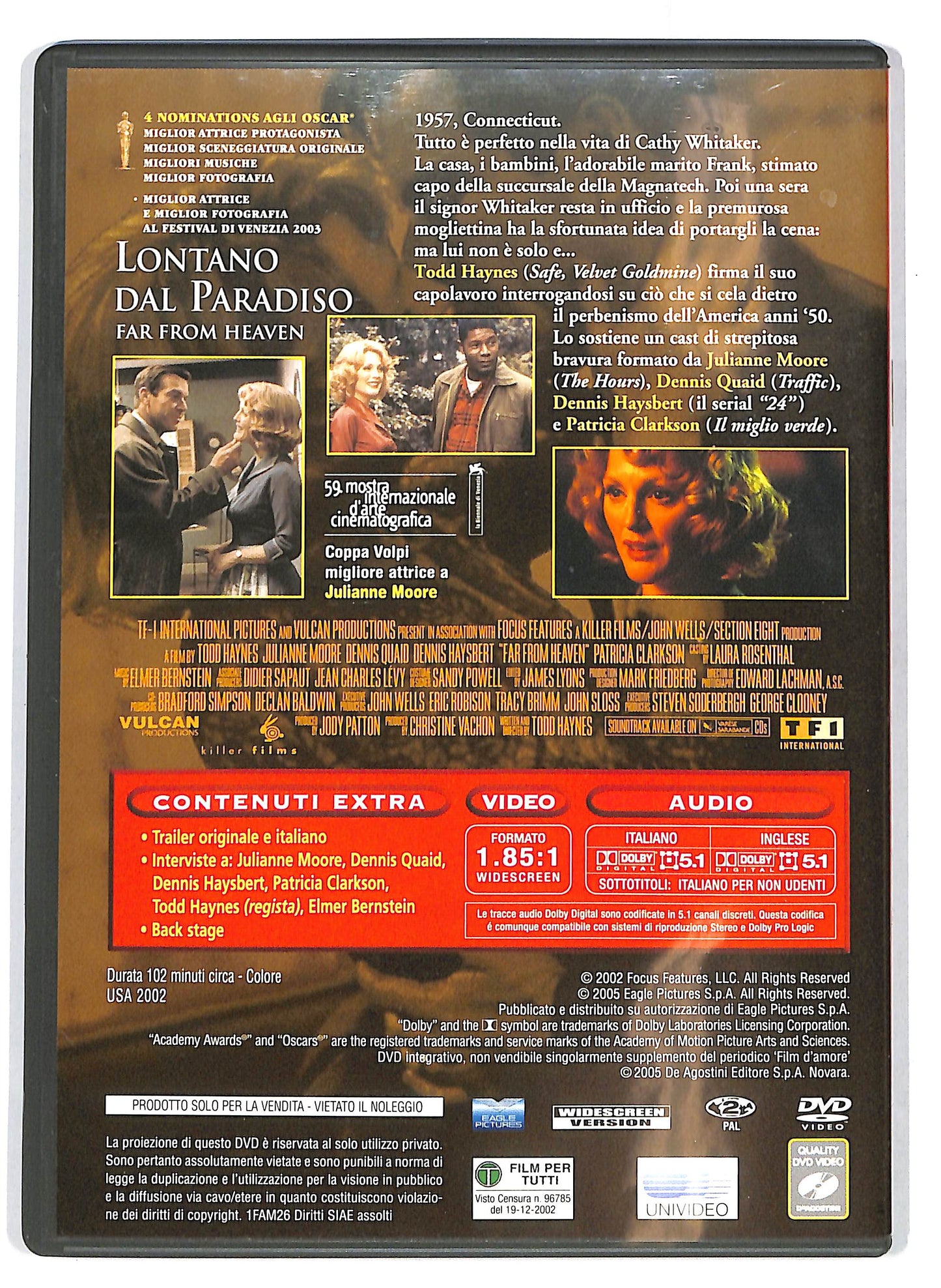 EBOND Film d'amore - Lontano dal paradiso EDITORIALE DVD D715517