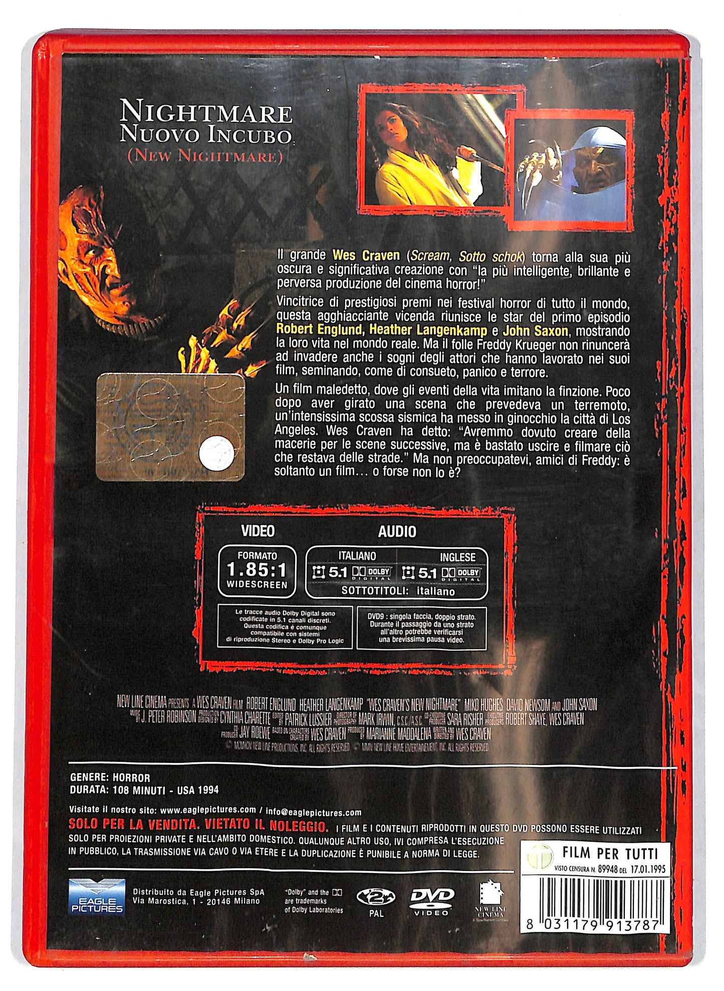 EBOND Nightmare - Nuovo incubo DVD D715728