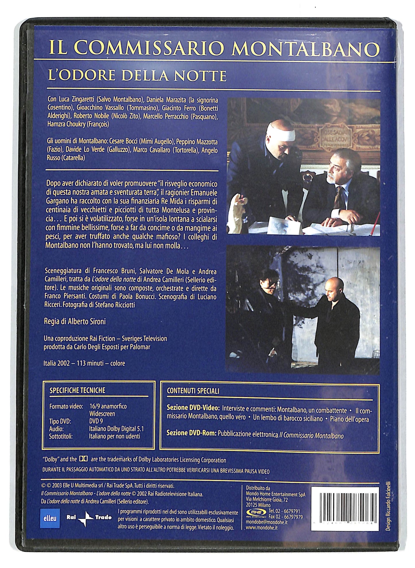 EBOND Il commissario Montalbano. L'odore della notte EDITORIALE DVD D715737