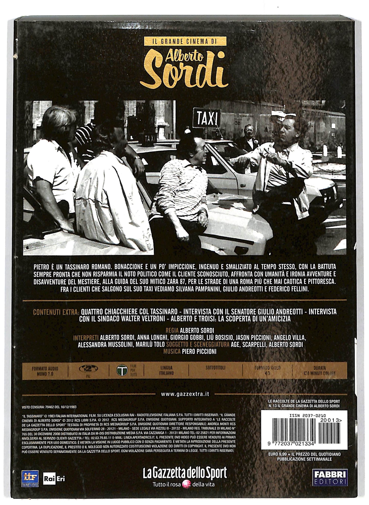 EBOND Il Grande Cinema di Alberto Sordi - Il tassinaro Volume 13 EDITORIALE SLIPCASE DVD D715813