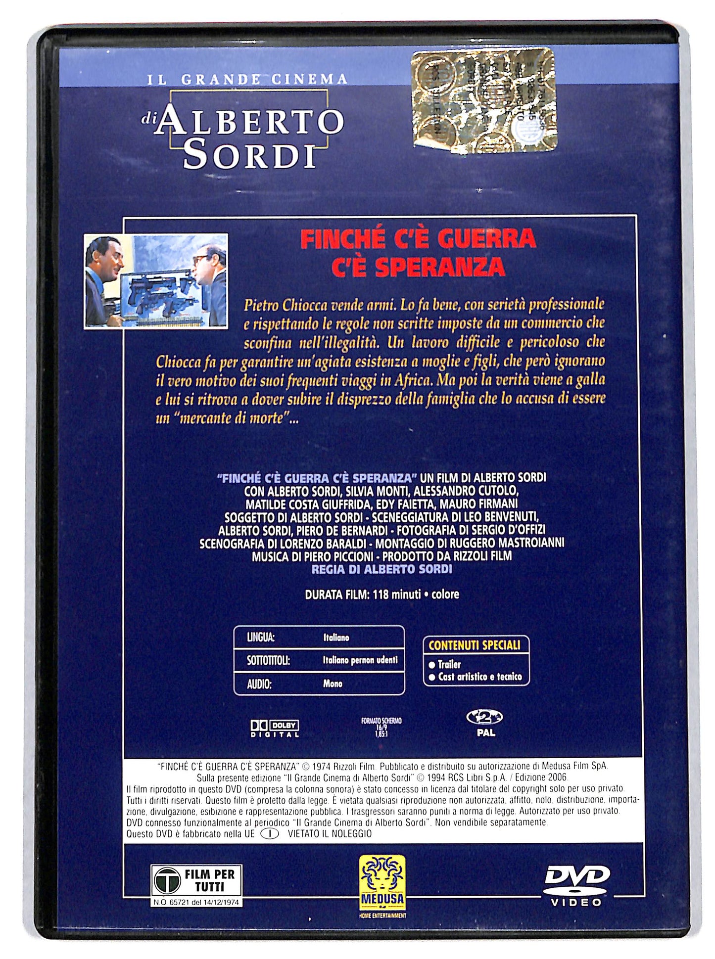 EBOND Finche c'e guerra c'e speranza EDITORIALE DVD D715941