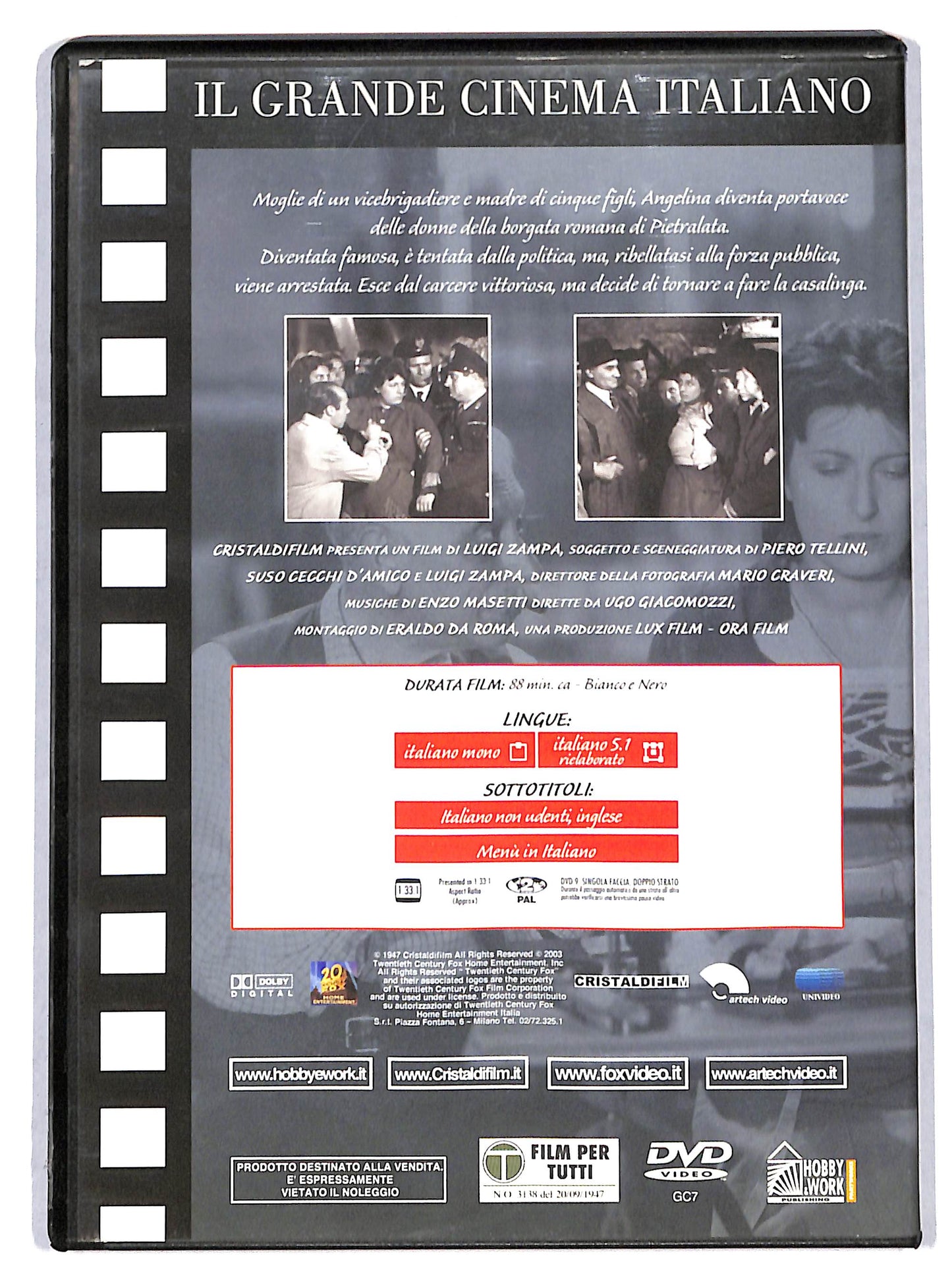 EBOND L'onorevole Angelina EDITORIALE DVD D716022