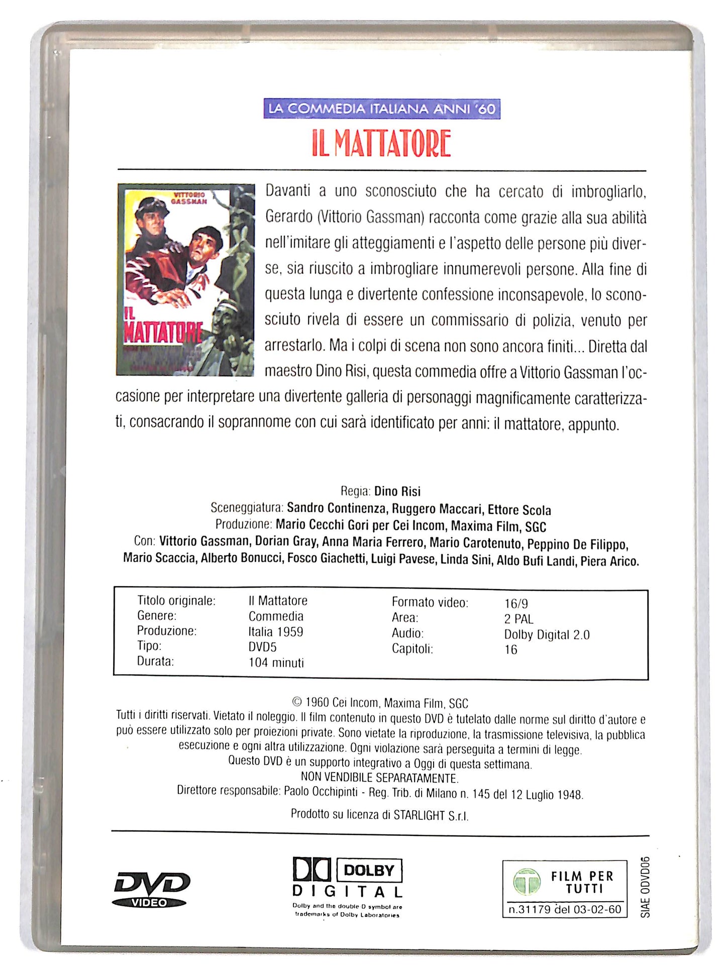 EBOND Il mattatore EDITORIALE DVD D716101