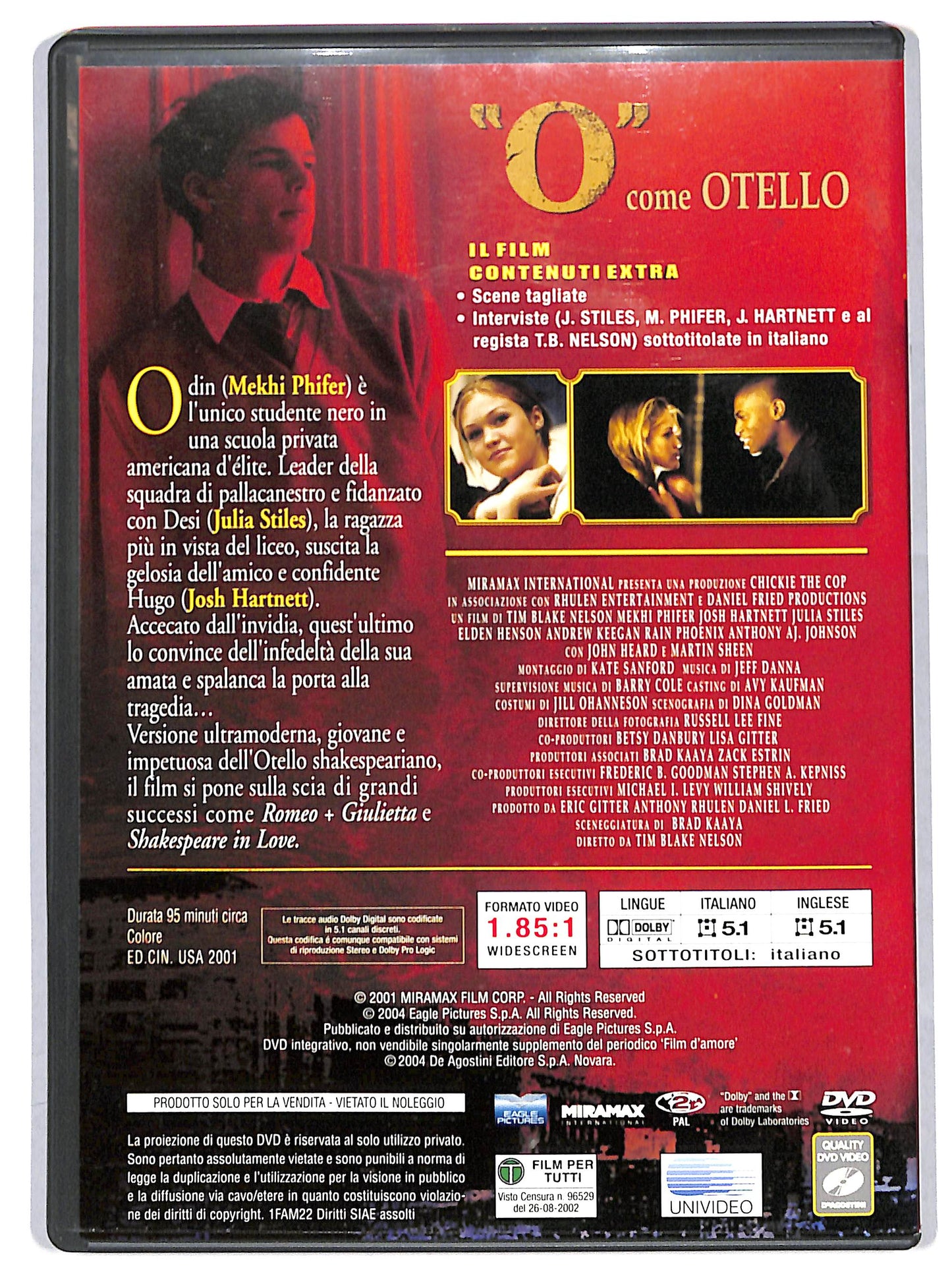 EBOND O come Otello - film d'amore EDITORIALE DVD D716219