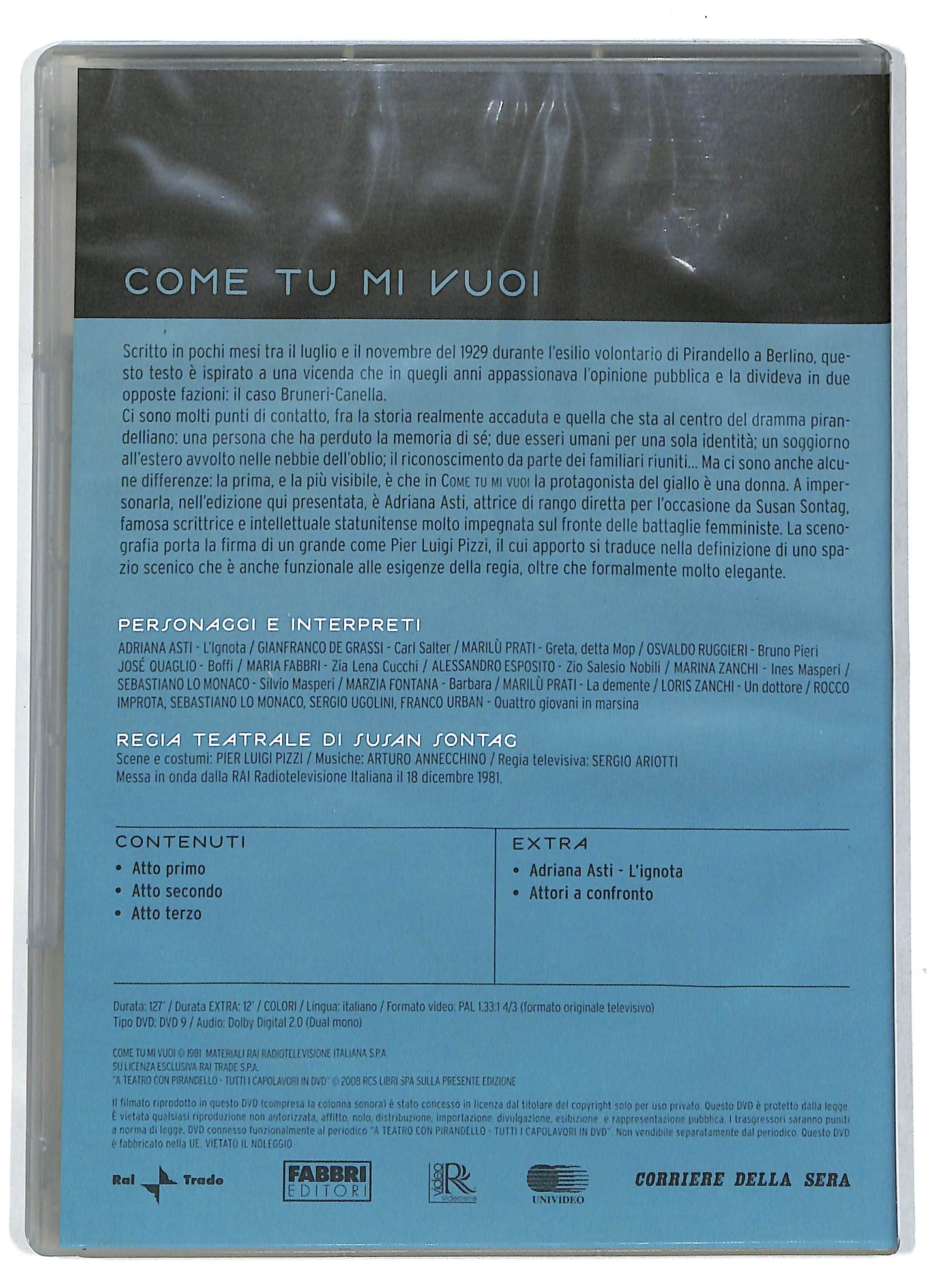 EBOND A teatro con Pirandello - Come tu mi vuoi N°16 EDITORIALE DVD D716629