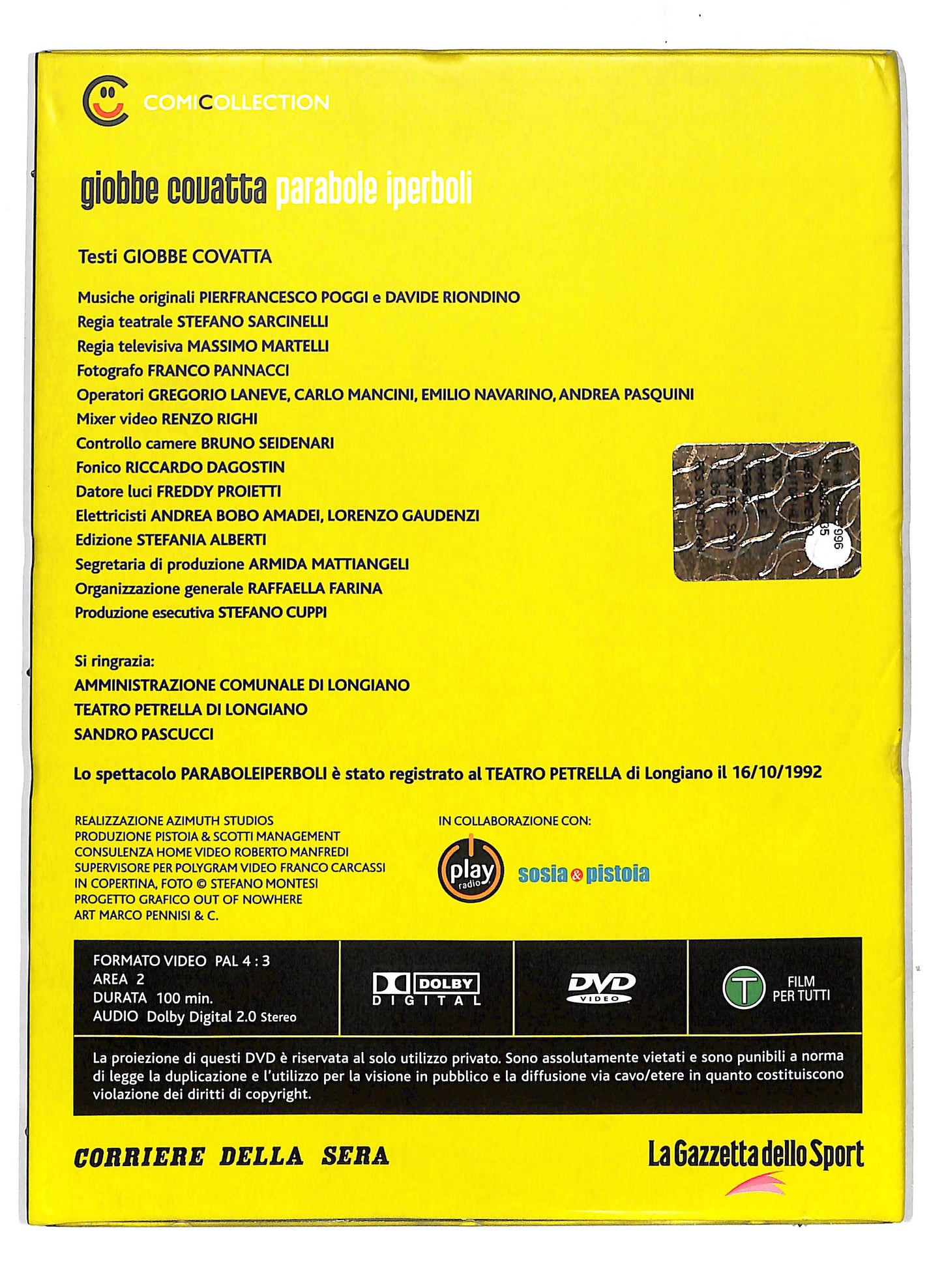 EBOND Giobbe Covatta - Parabole Iperboli EDITORIALE DVD D716713