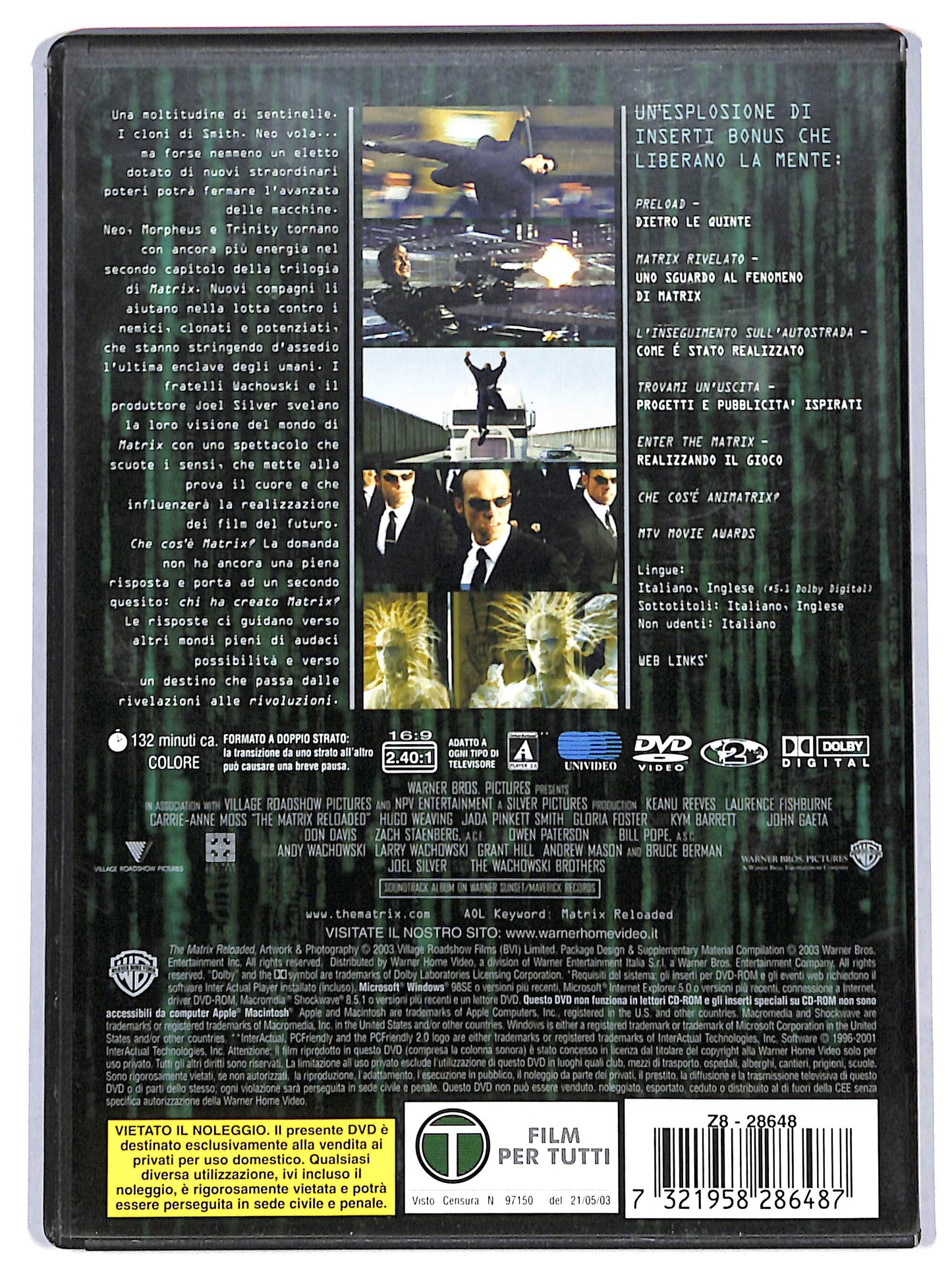EBOND Matrix reloaded DVD D716810