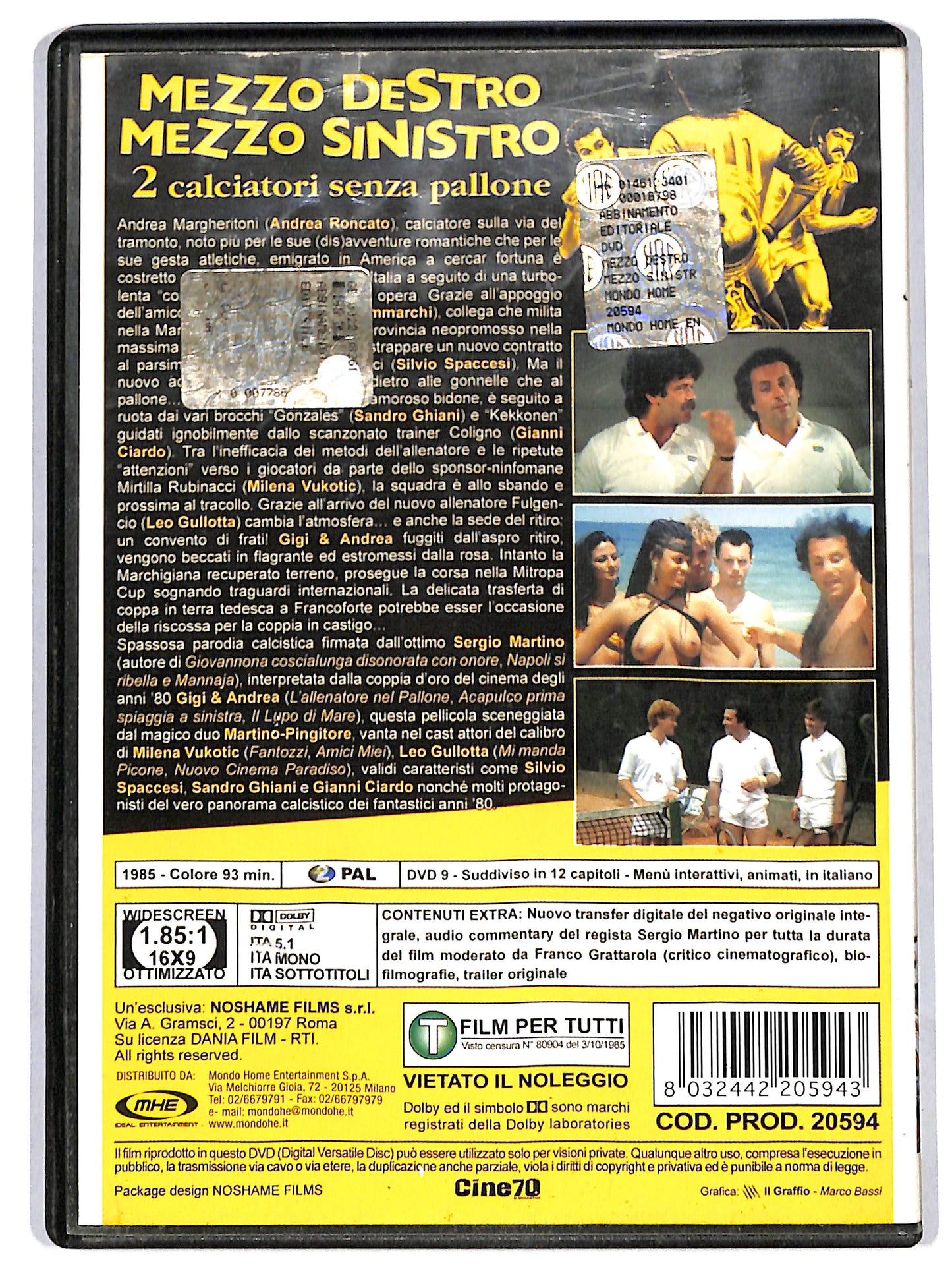 EBOND Mezzo destro mezzo sinistro - 2 calciatori senza pallone DVD D717655