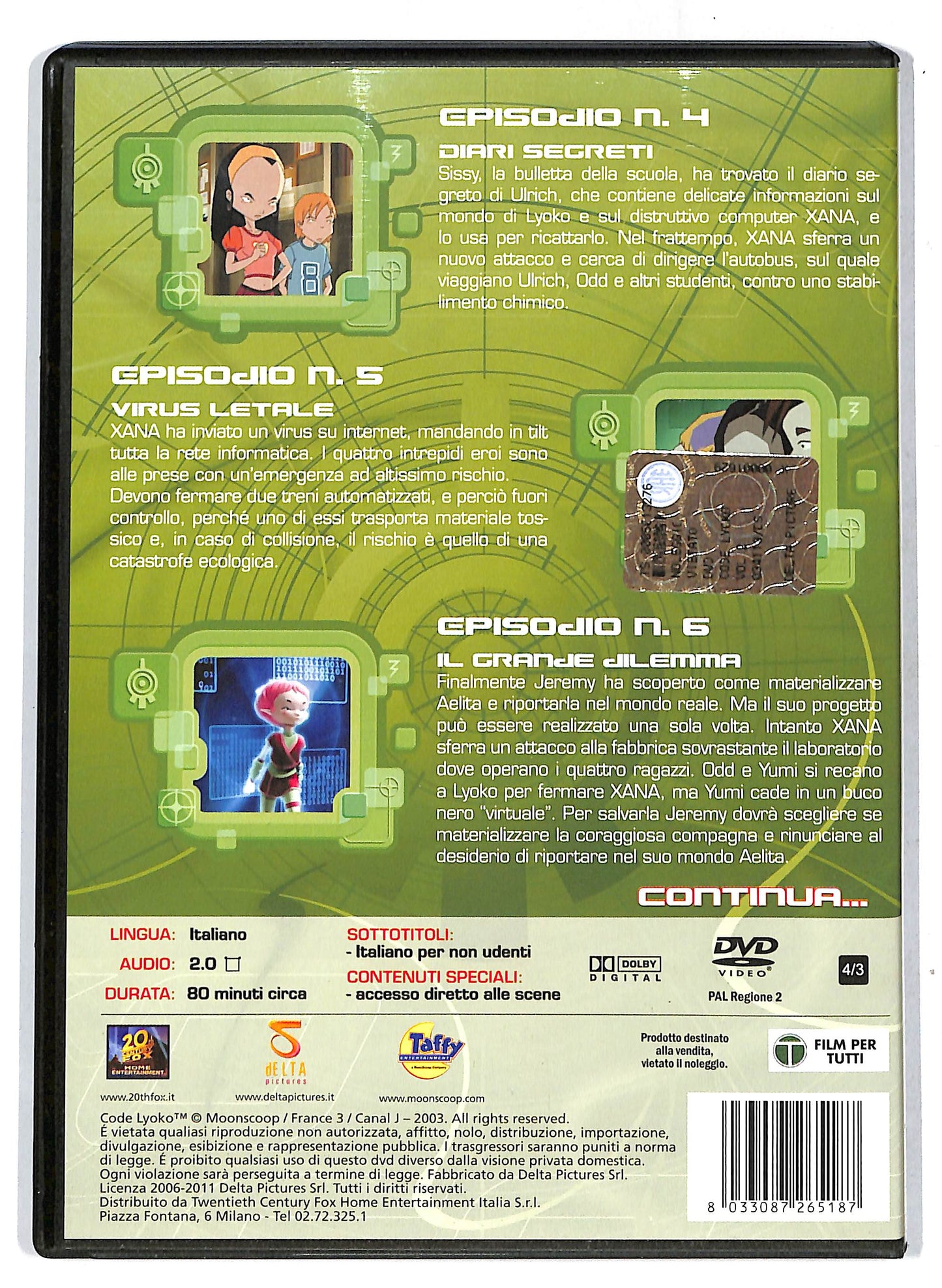 EBOND Code Lyoko Volume 2 DVD D717802