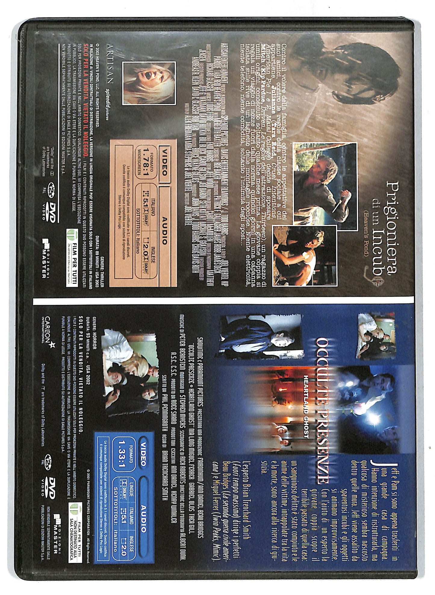 EBOND Occulte Presenze - Prigioniera Di Un Incubo DVD EDITORIALE D717842