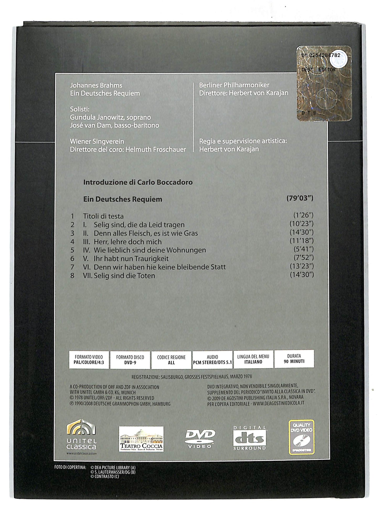 EBOND Invito alla classica - Brahms - Karajan vol.40 EDITORIALE DVD D717954