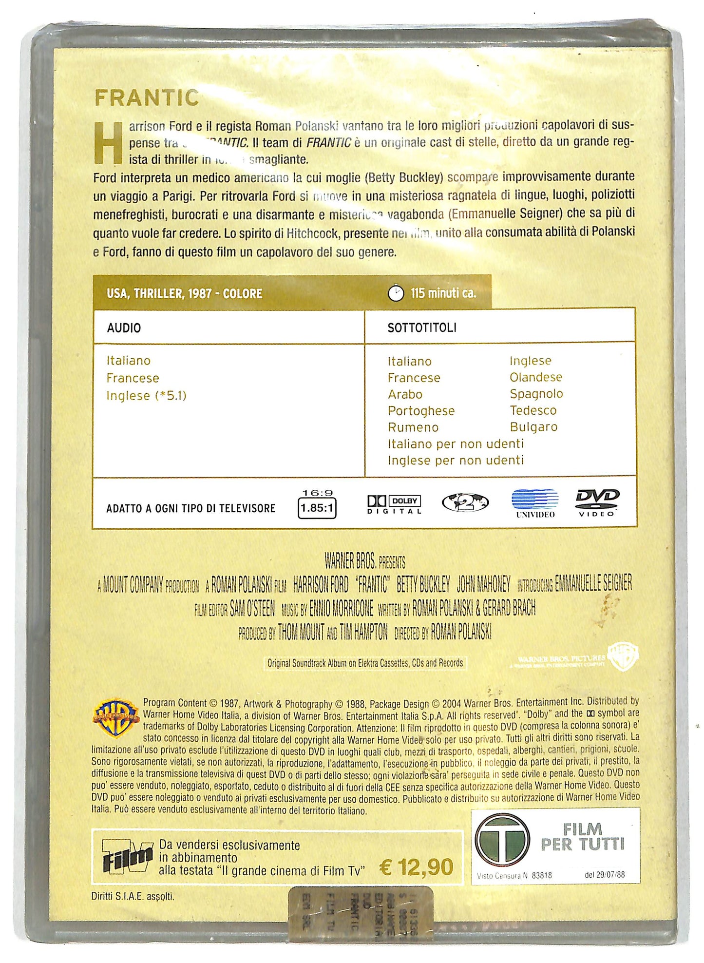 EBOND Frantic EDITORIALE DVD D718011