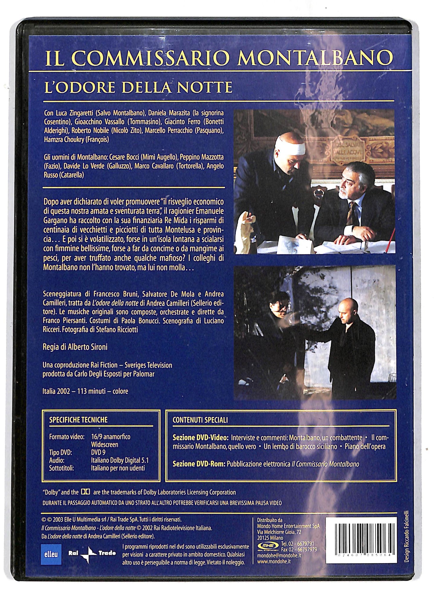 EBOND Il commissario Montalbano. L'odore della notte EDITORIALE DVD D718146
