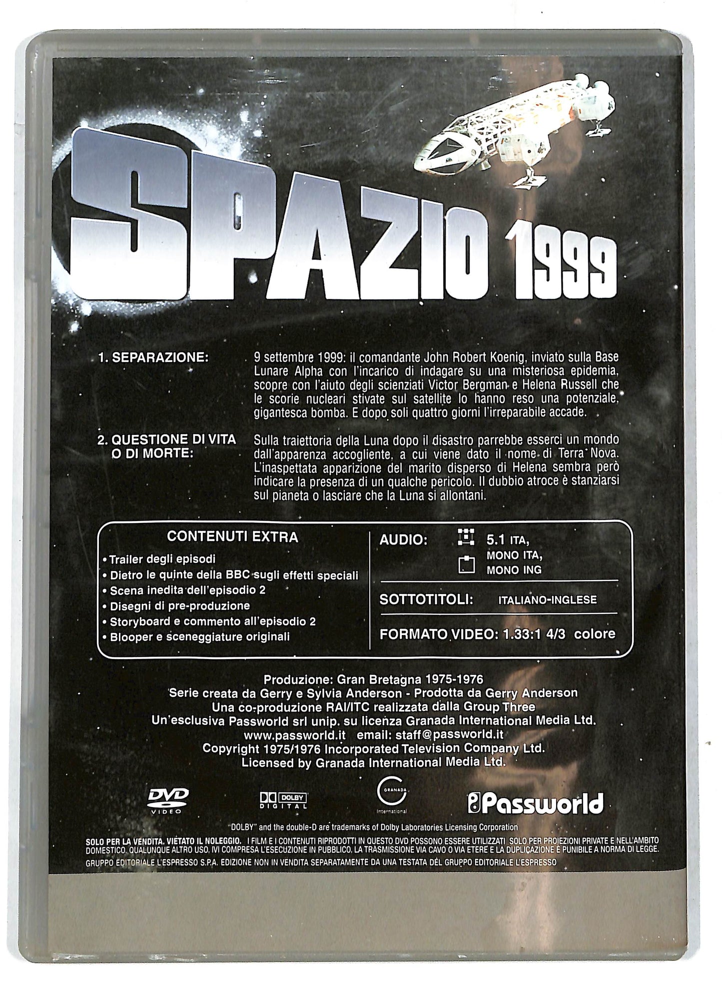 EBOND Spazio 1999 Volume 1 EDITORIALE DVD D718631