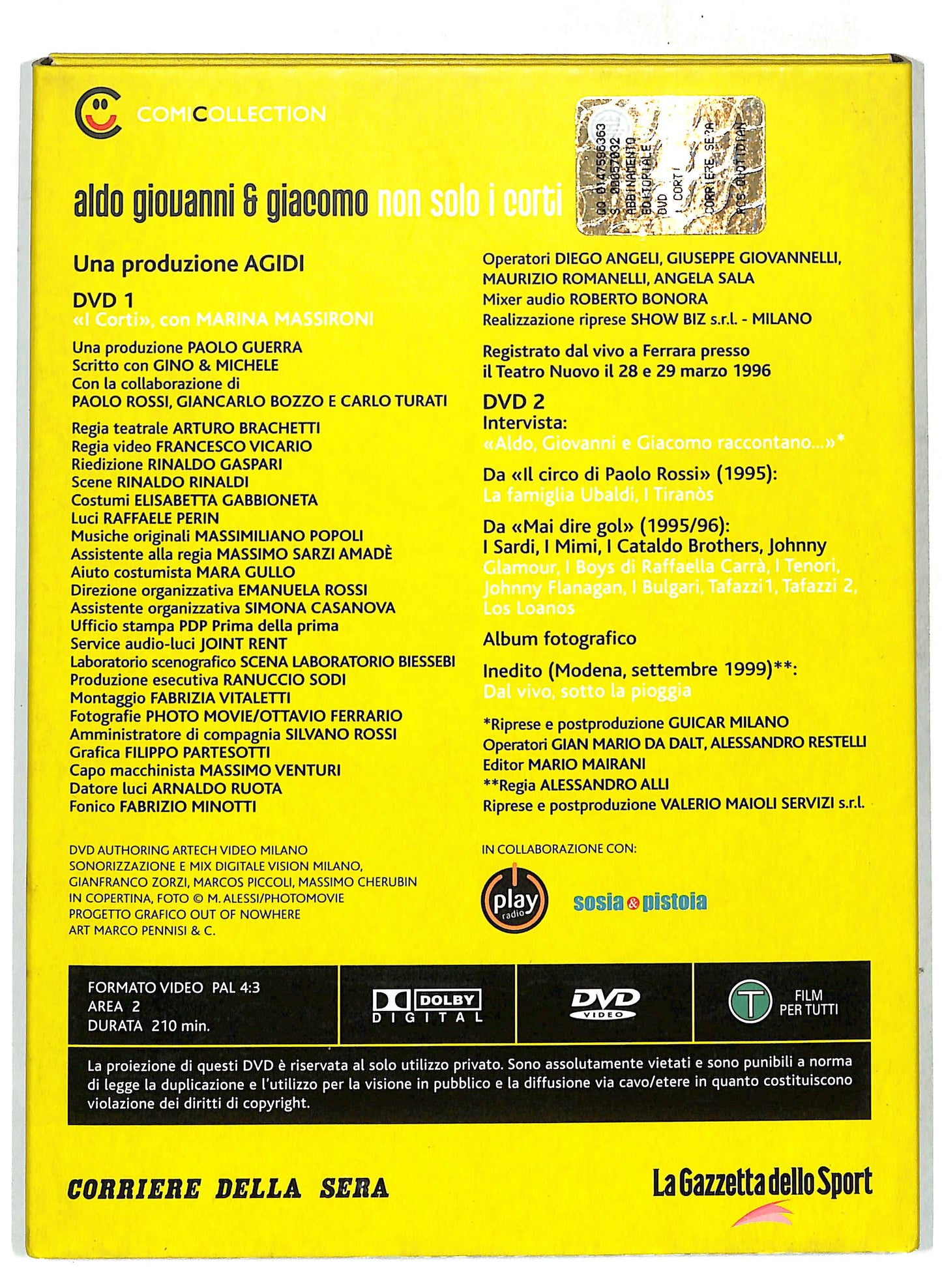 EBOND Comicollection vol.1 - Aldo Giovanni e Giacomo EDITORIALE DVD D719057