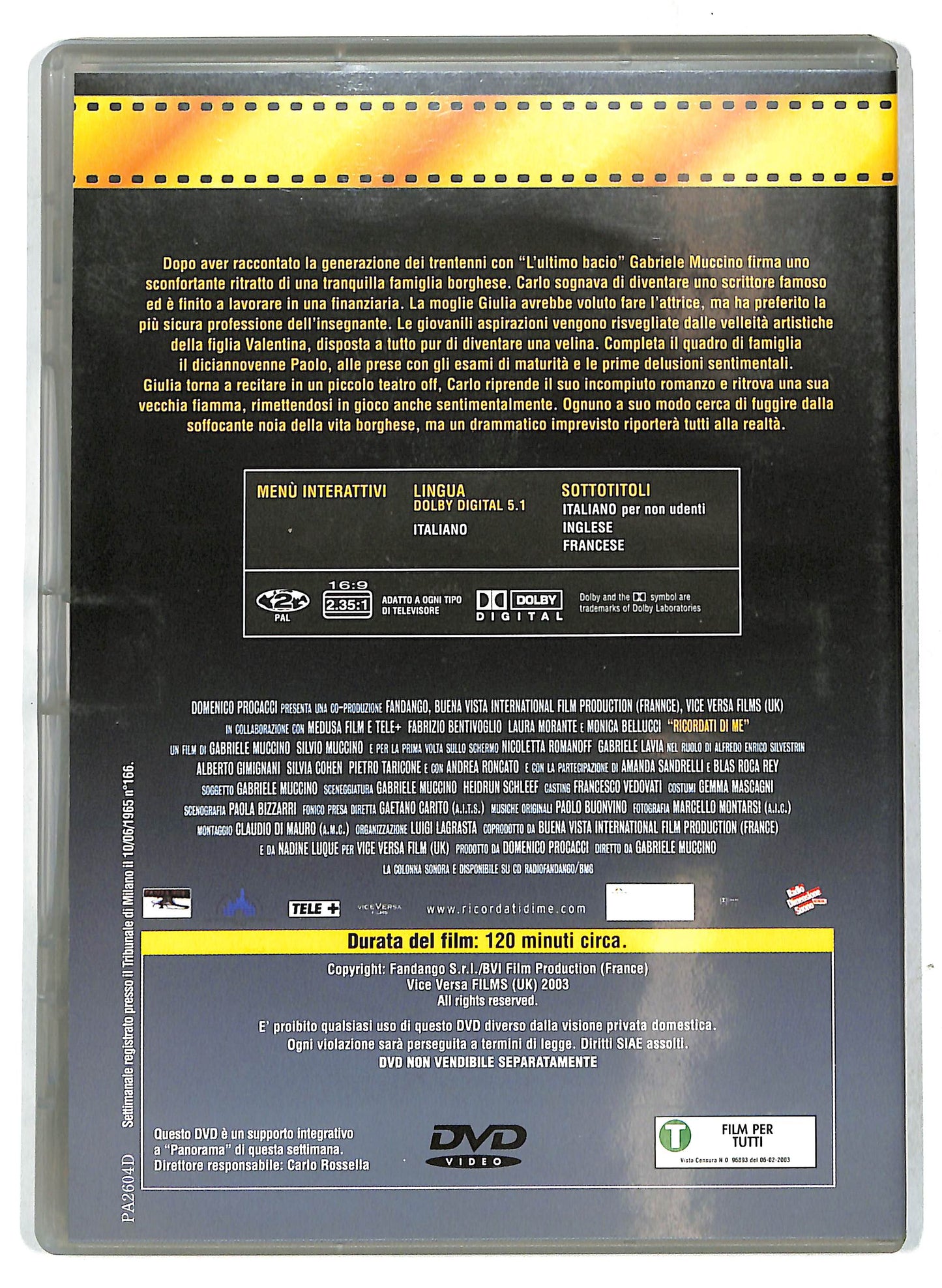 EBOND Ricordati di me EDITORIALE DVD D719131