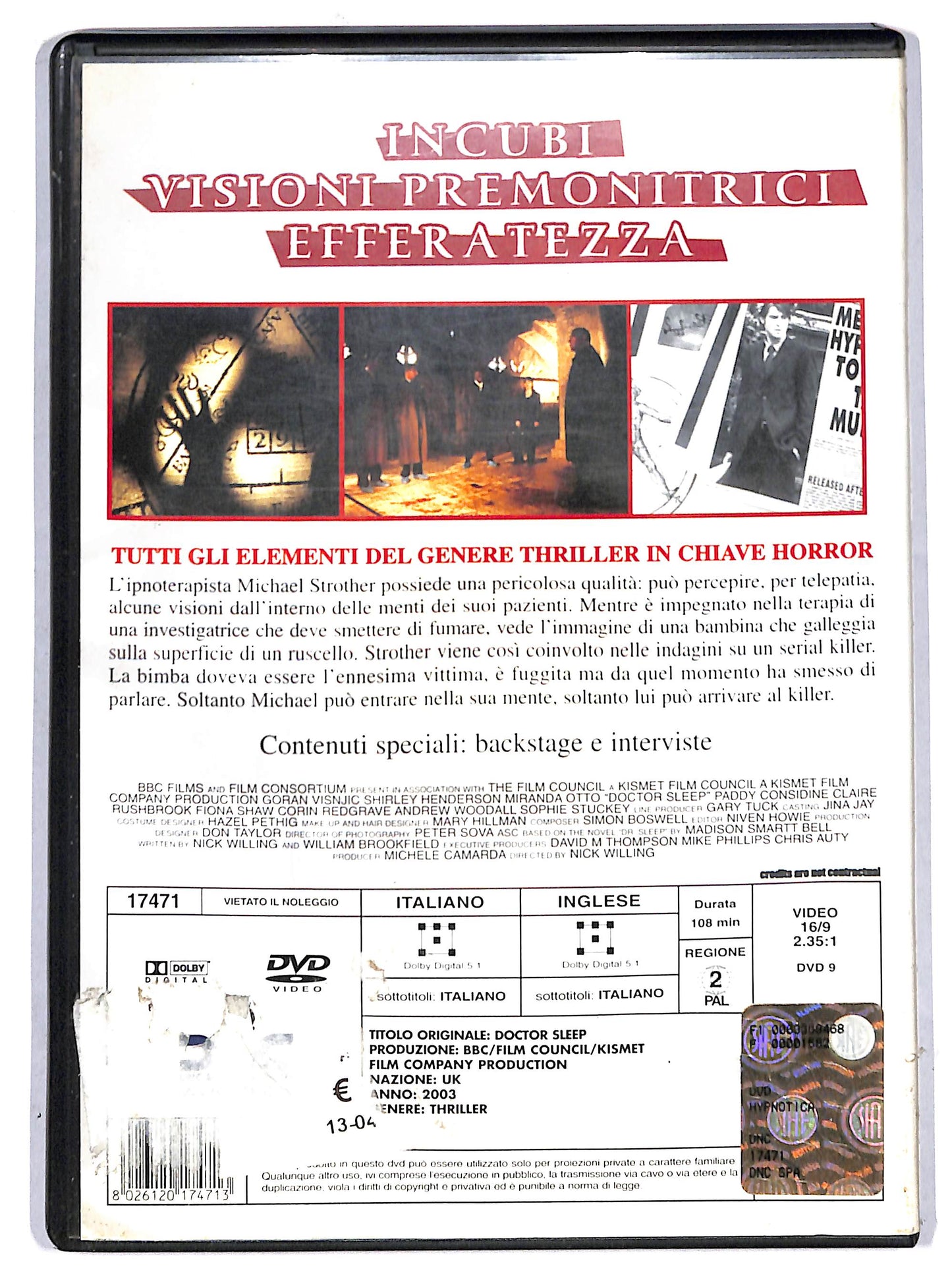 EBOND hypnotica NOLEGGIO DVD D719321