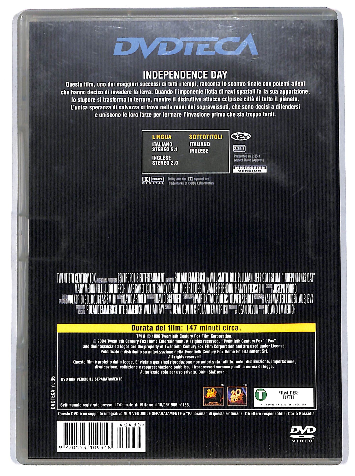 EBOND Independence Day EDITORIALE DVD D719518