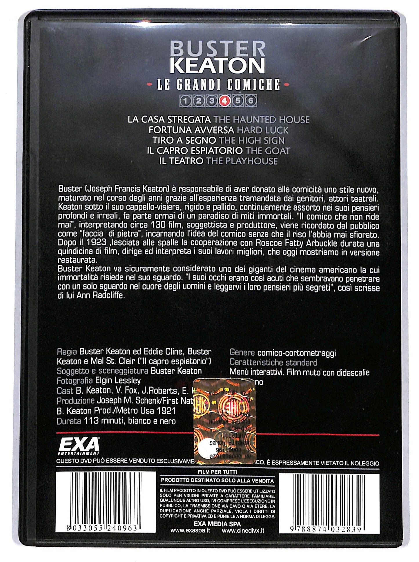 EBOND le grandi comiche vol 4 - buster keaton EDITORIALE DVD D719617