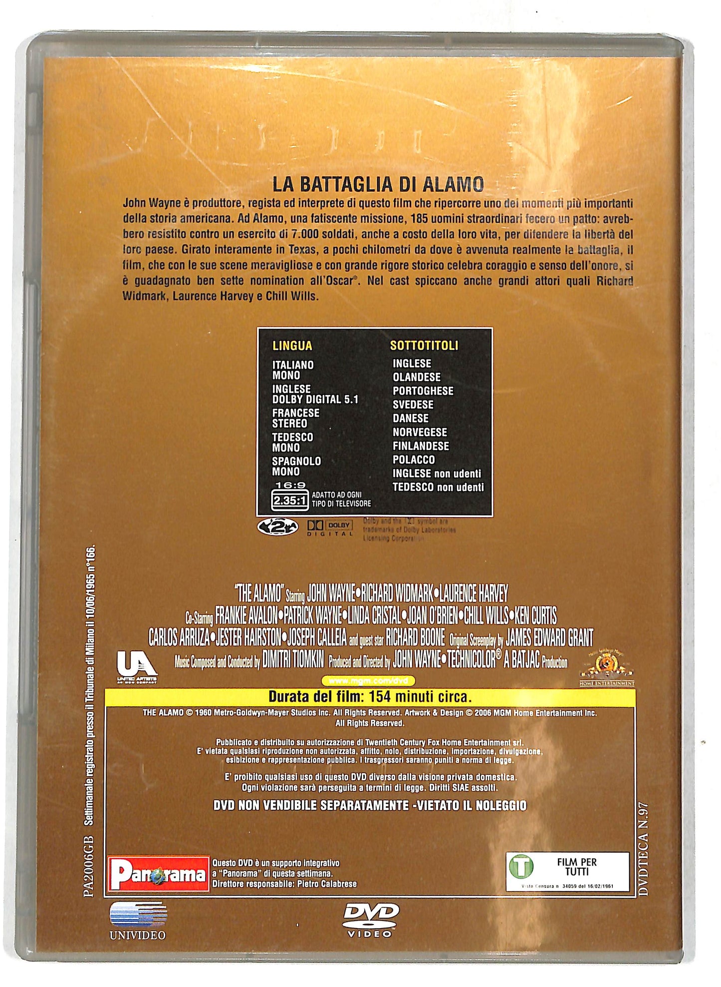 EBOND La battaglia di Alamo EDITORIALE DVD D720116