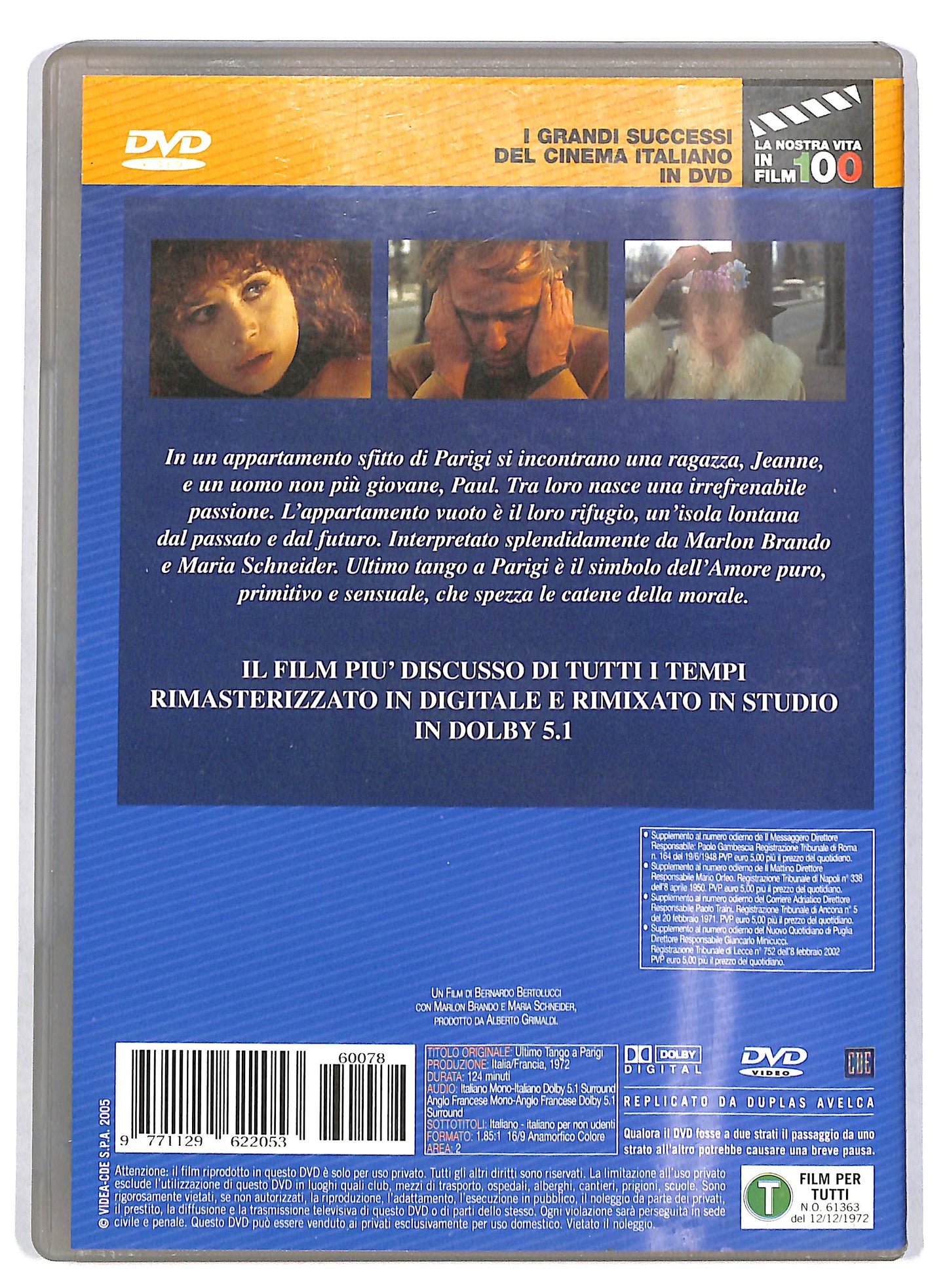 EBOND Ultimo Tango a Parigi DVD Editoriale EDITORIALE D720208