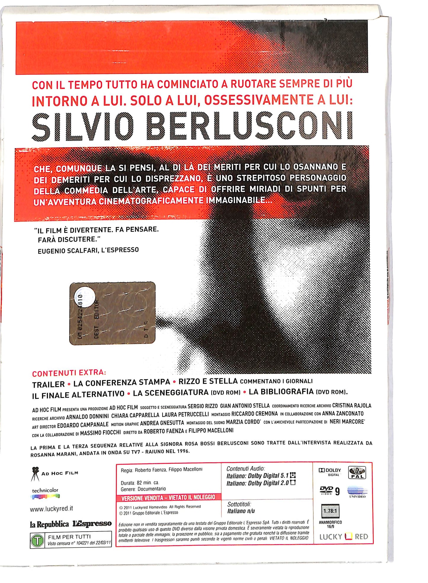 EBOND Silvio Forever EDITORIALE DIGIPACK DVD D720251