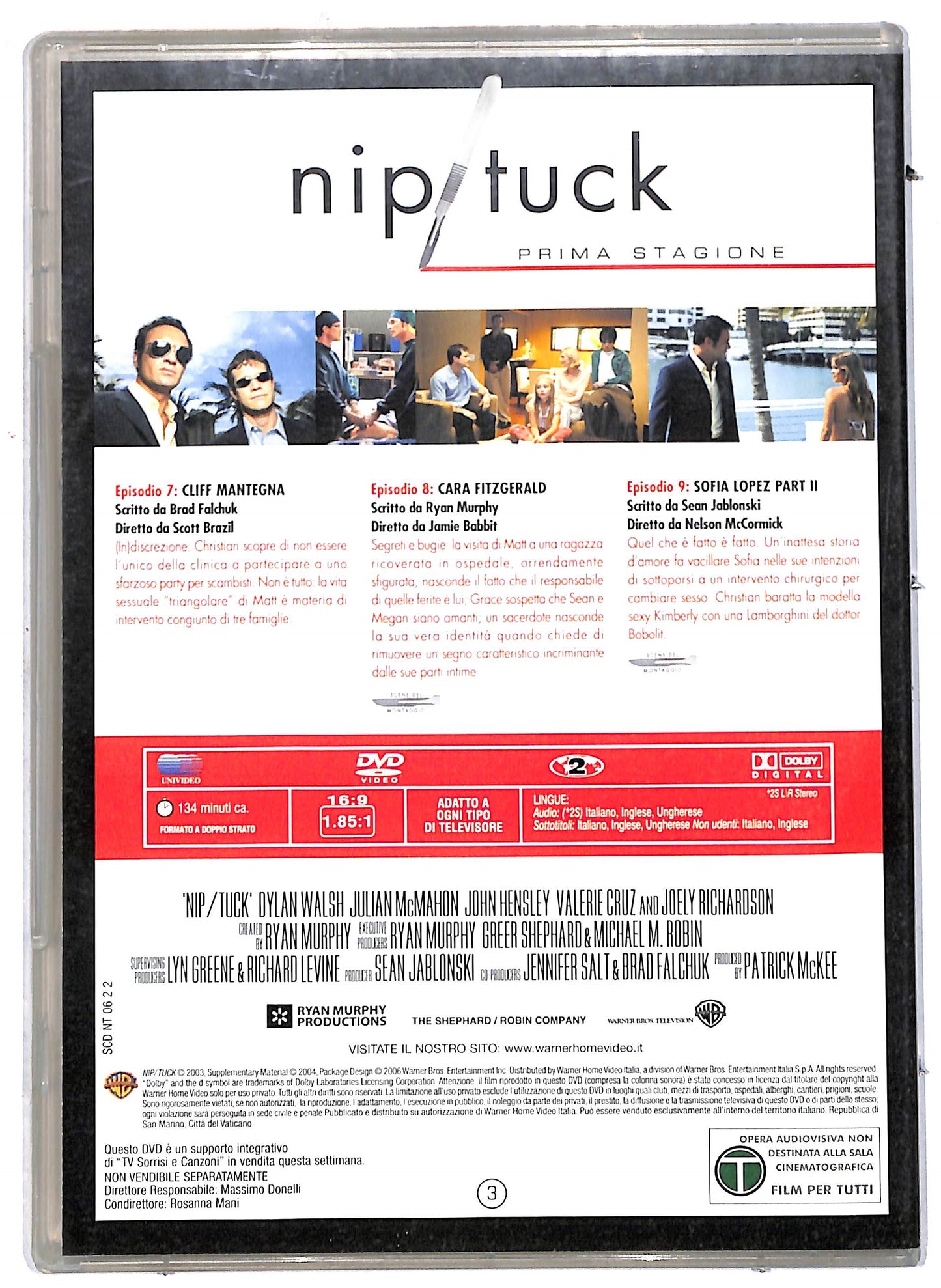 EBOND nip tuck prima stagione disco 3 EDITORIALE DVD D720515