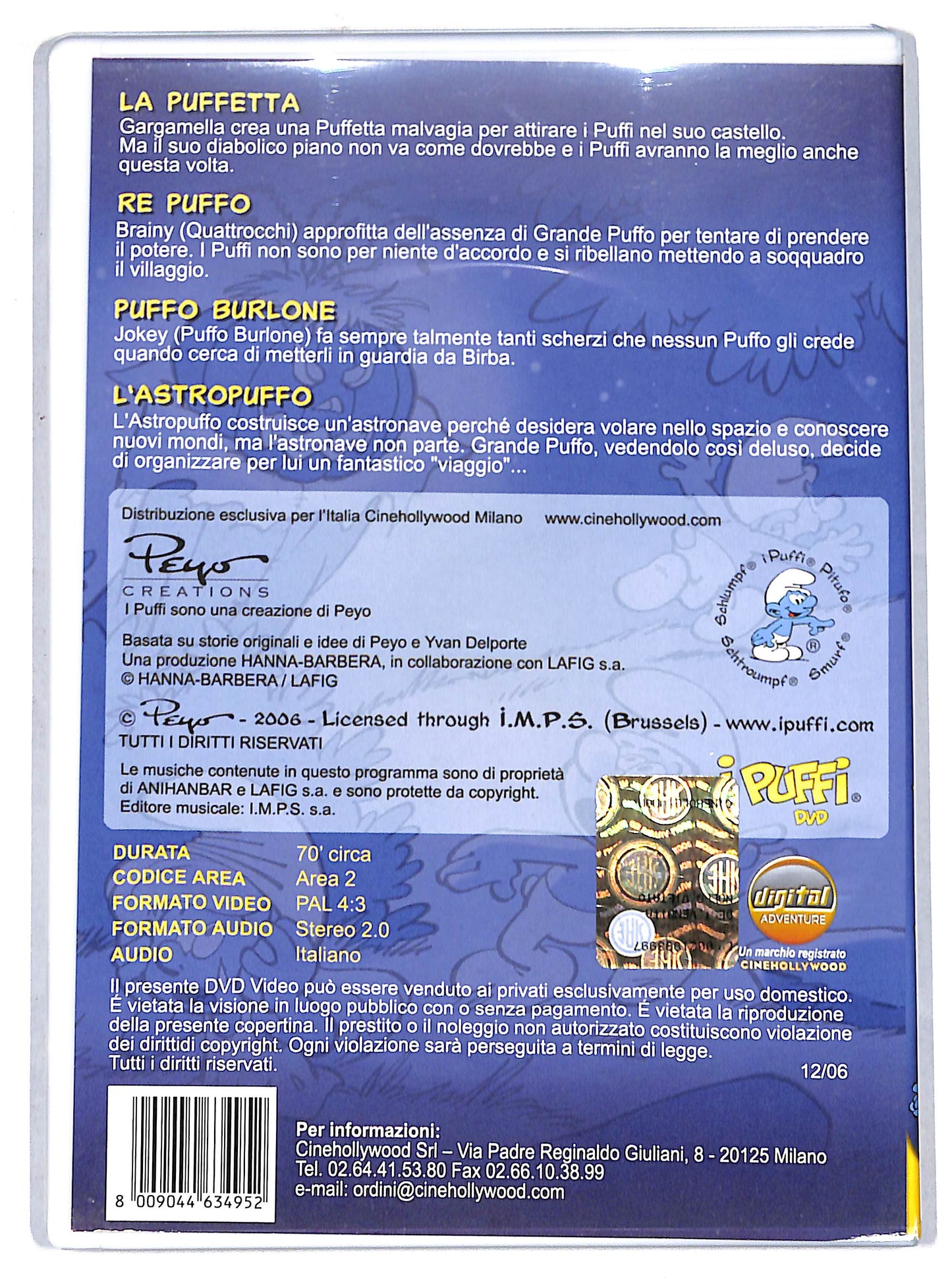 EBOND Le grandi avventure de i puffi Vol 1 DVD D720560