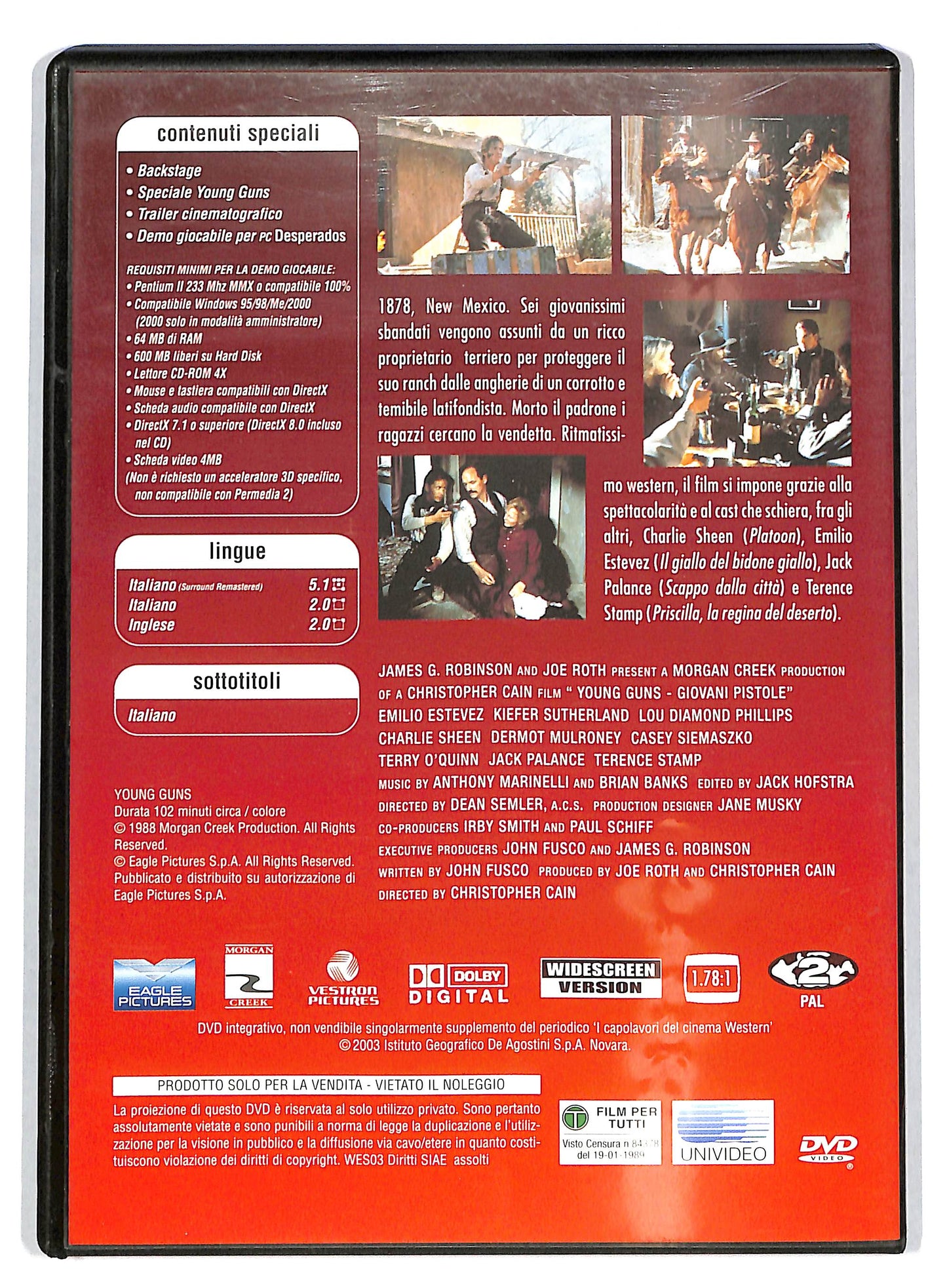 EBOND Young Guns - Giovani pistole EDITORIALE DVD D721649