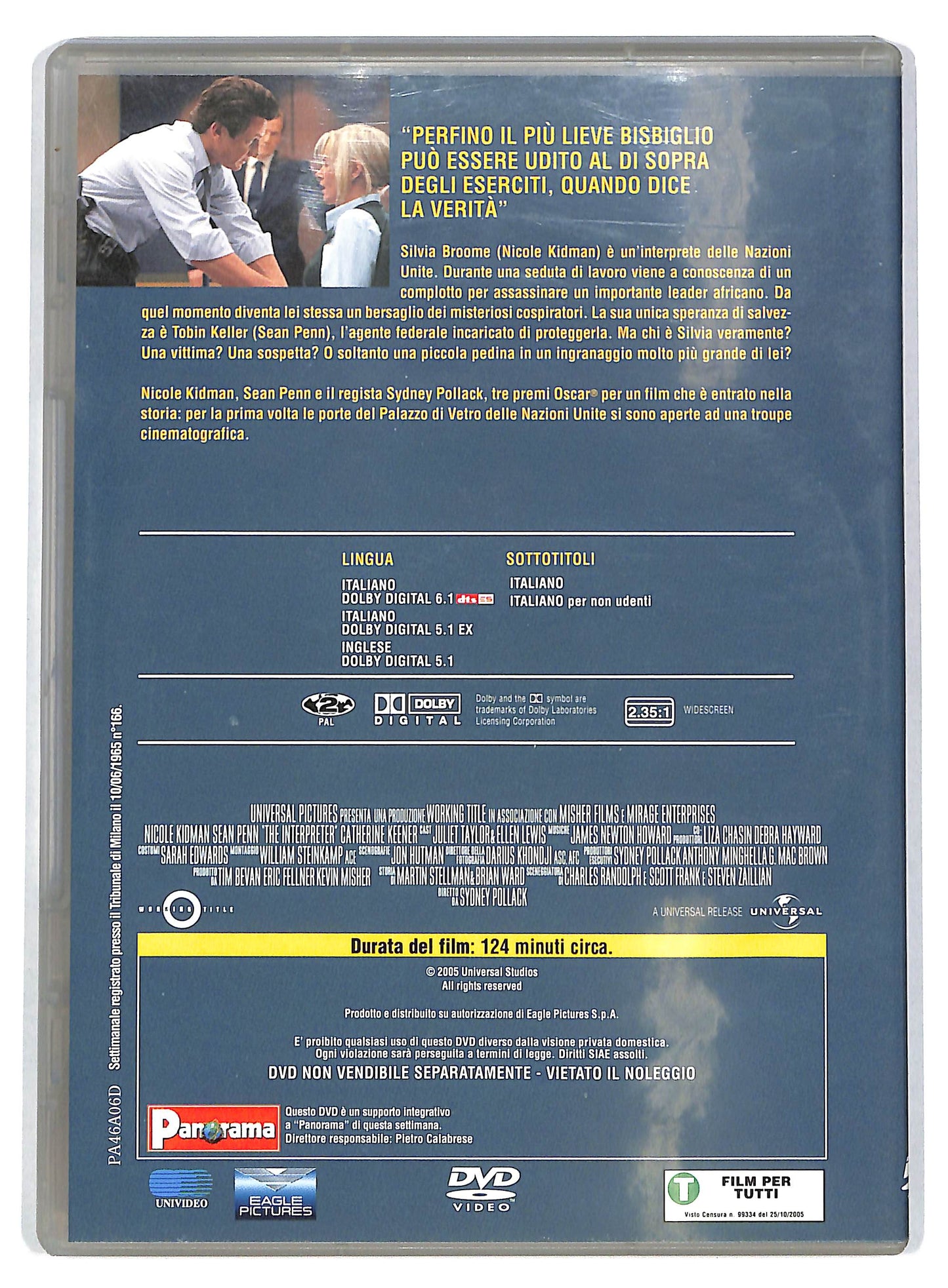 EBOND The Interpreter EDITORIALE DVD D721731