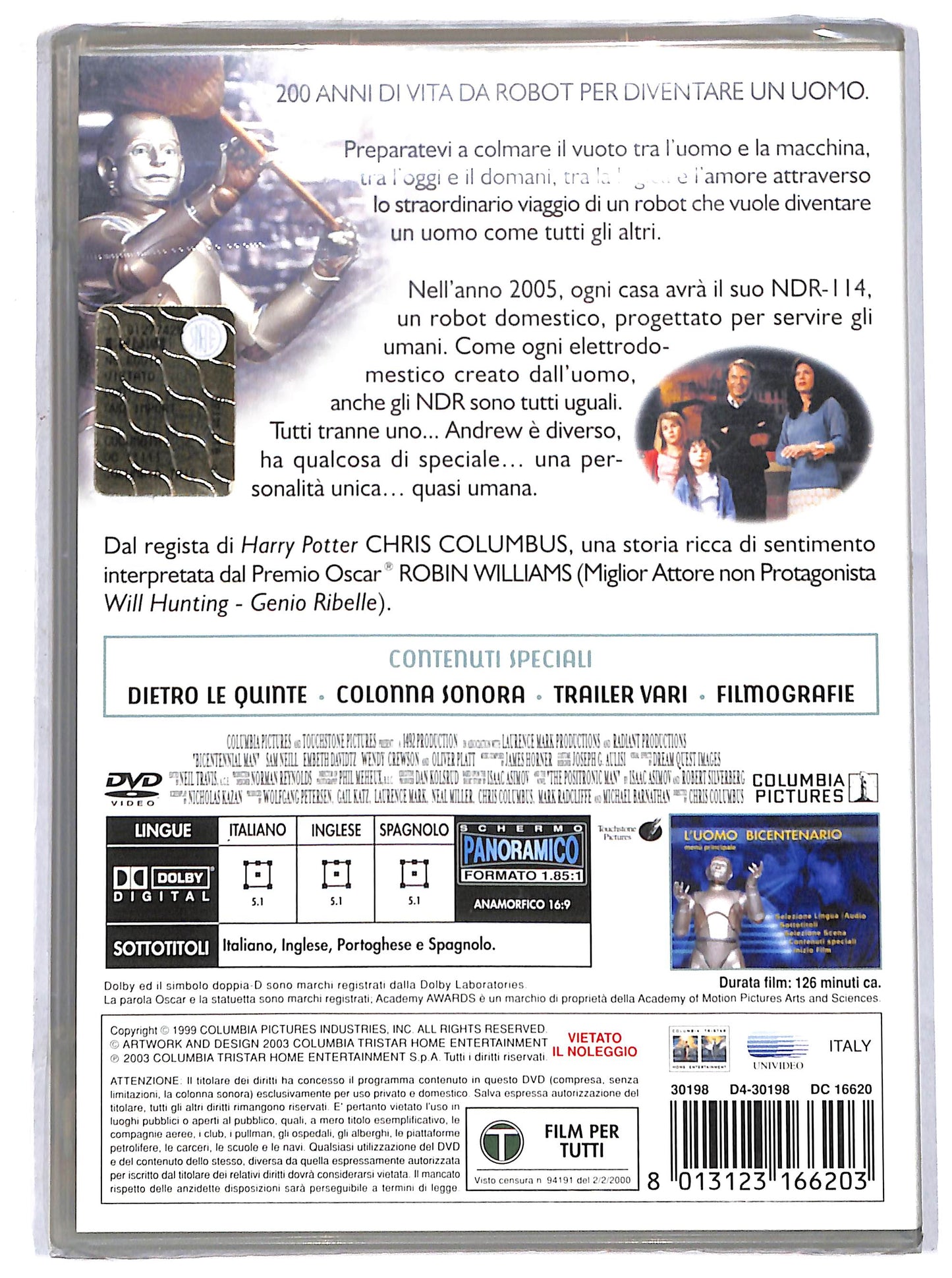 EBOND l'uomo bicentenario DVD D721912
