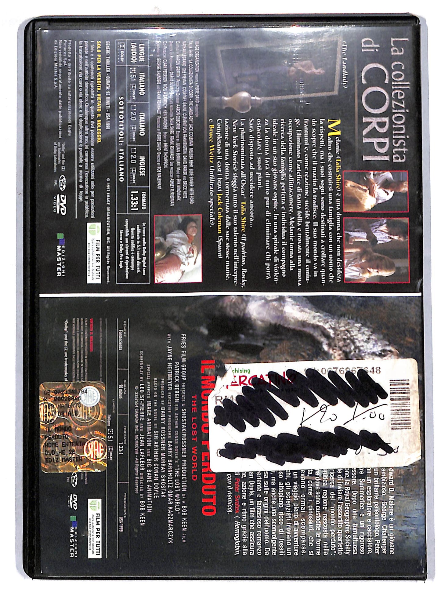 EBOND Il mondo perduto + La collezionista di corpi EDITORIALE DVD D721952