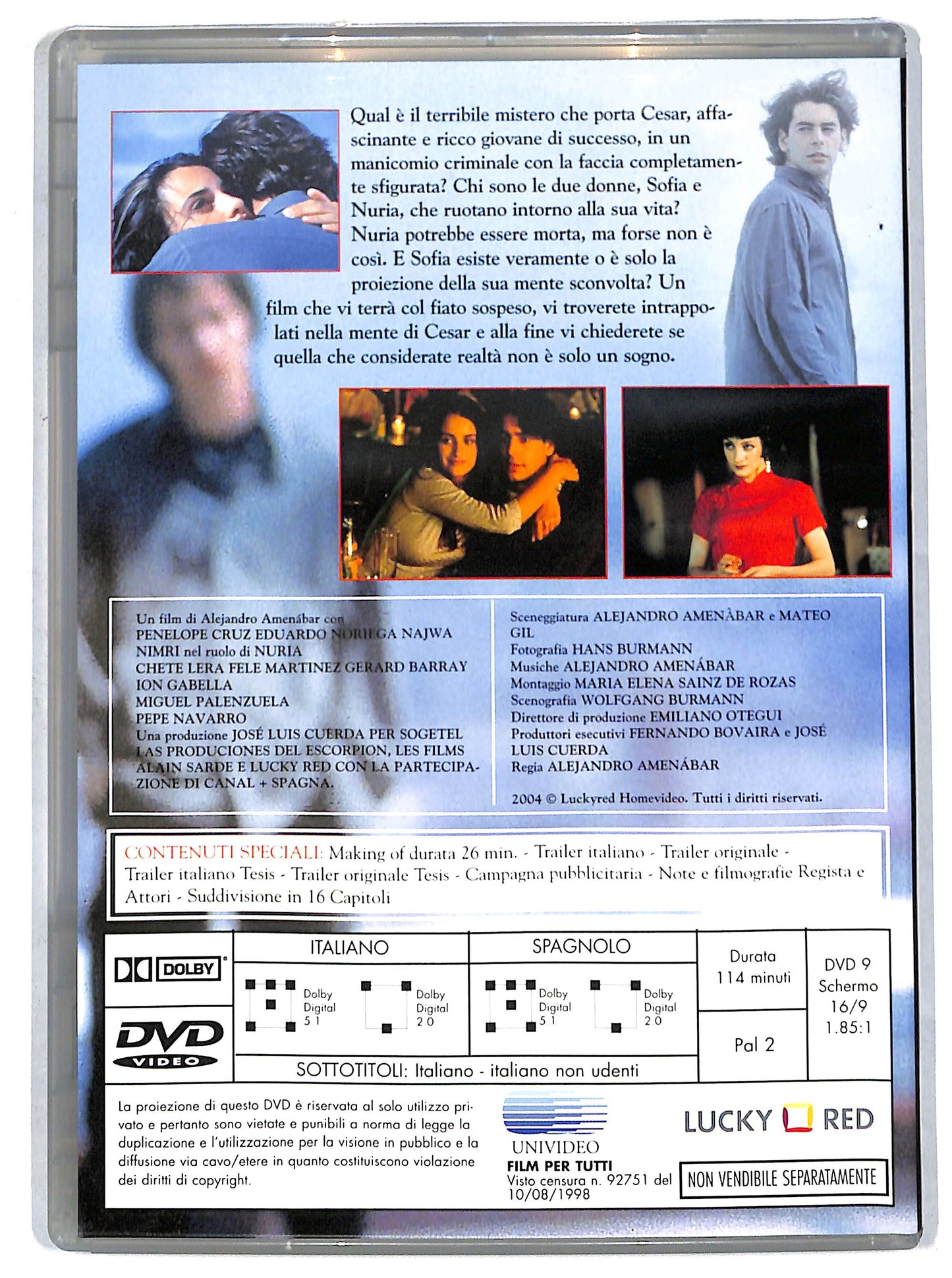 EBOND Apri gli occhi EDITORIALE DVD D722001