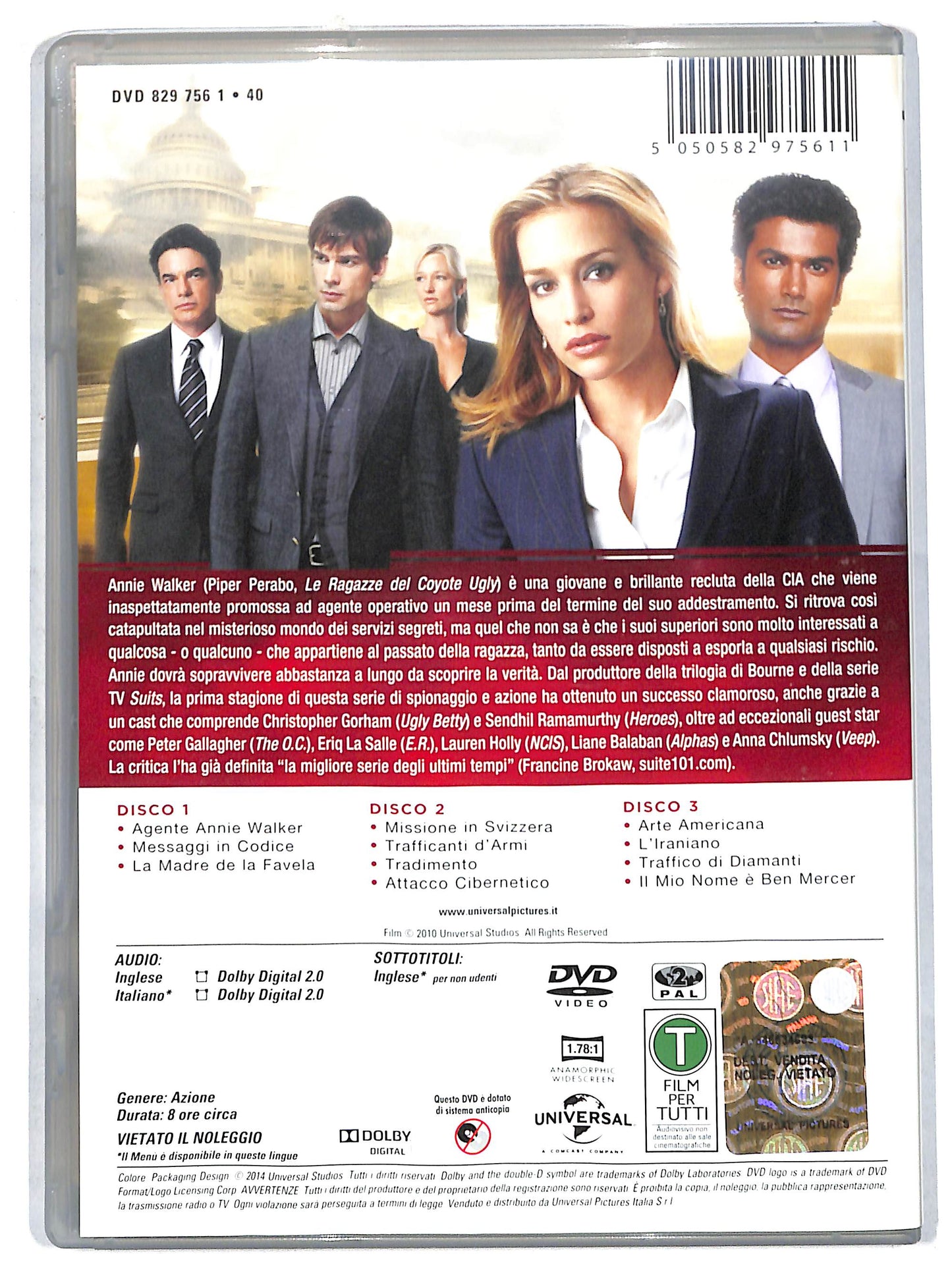EBOND covert affairs stagione uno DVD D722003