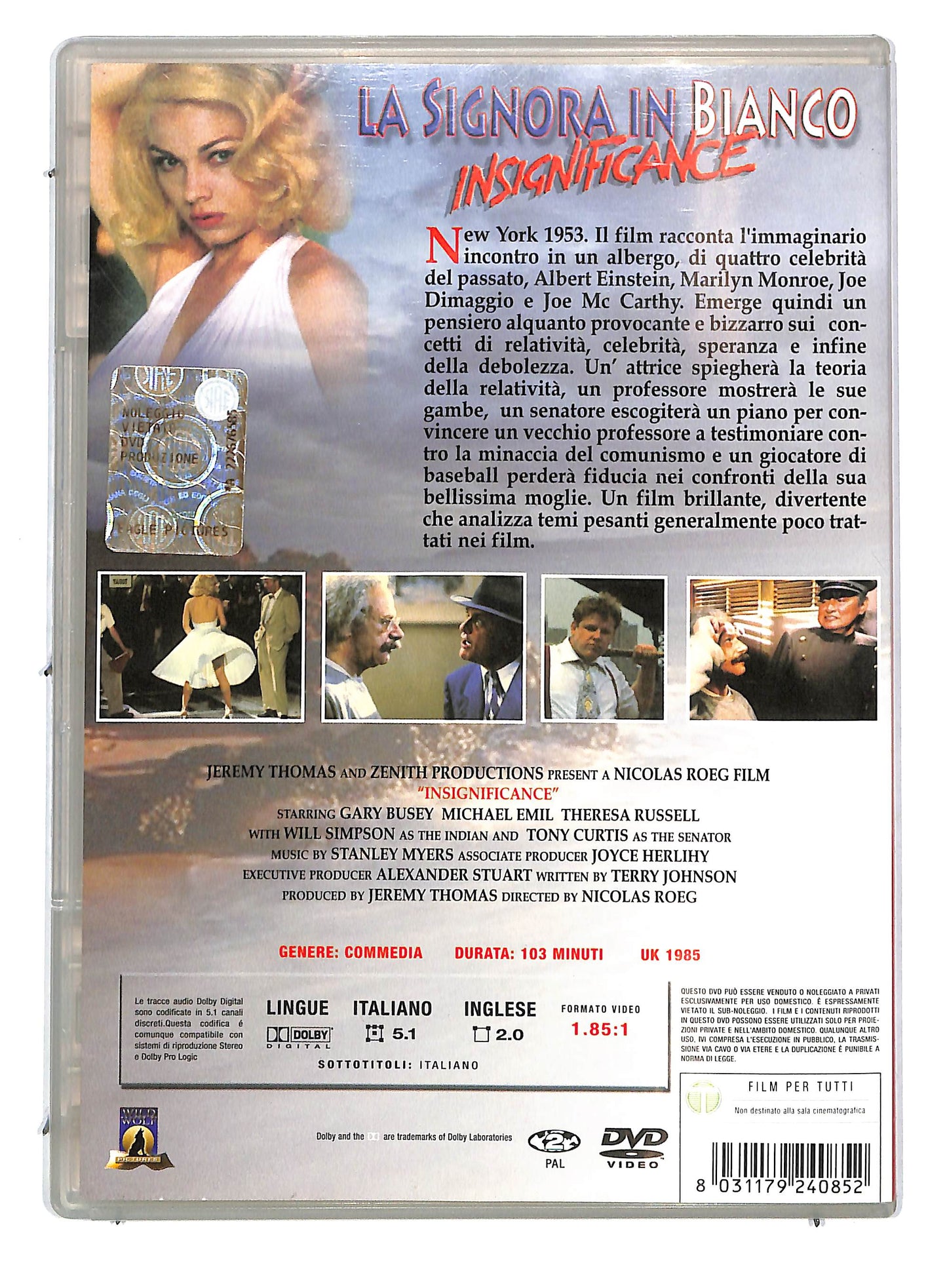EBOND La signora in bianco - Insignificance SLIMCASE DVD D722126