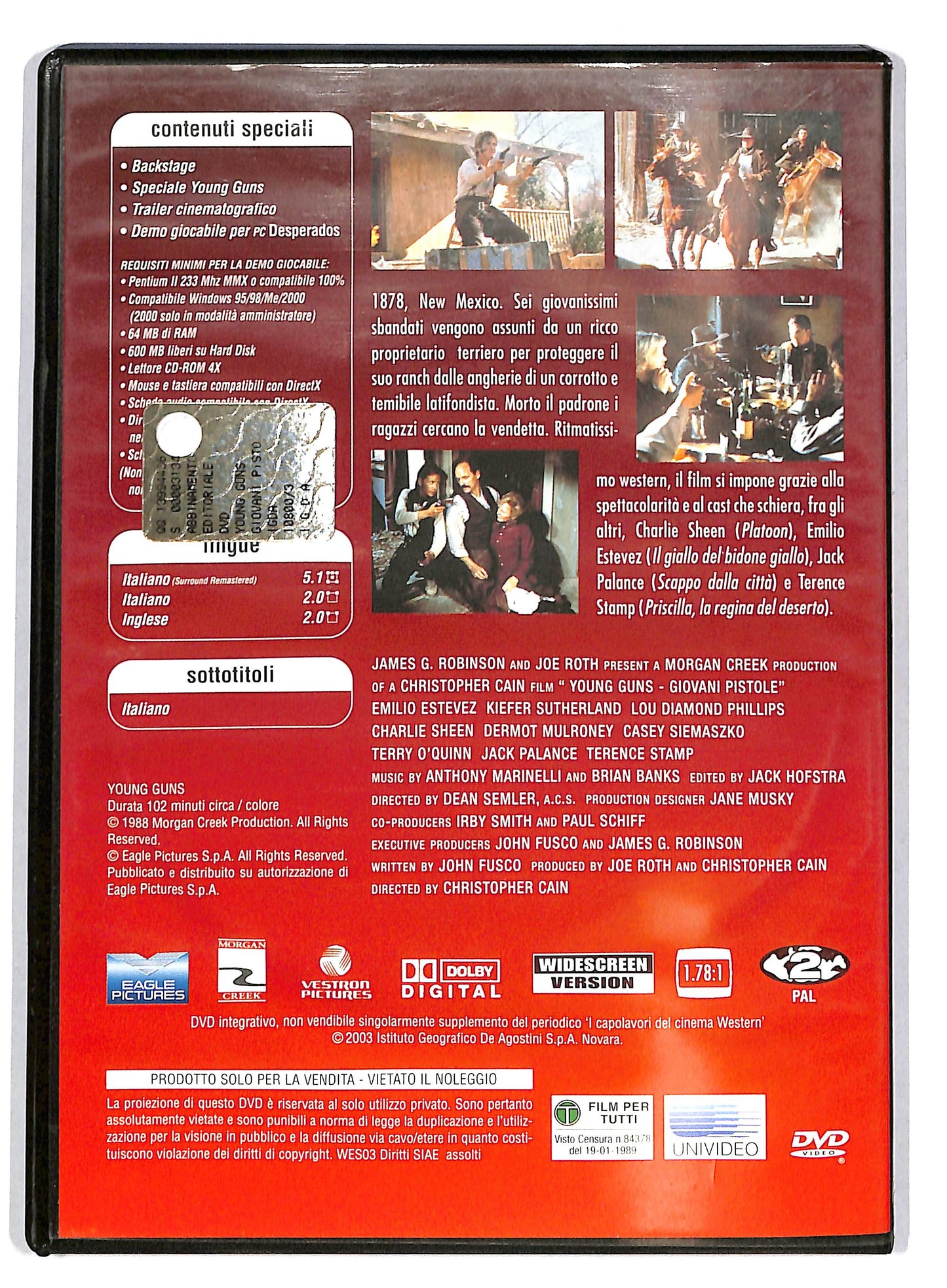 EBOND Young Guns - Giovani pistole EDITORIALE DVD D722211