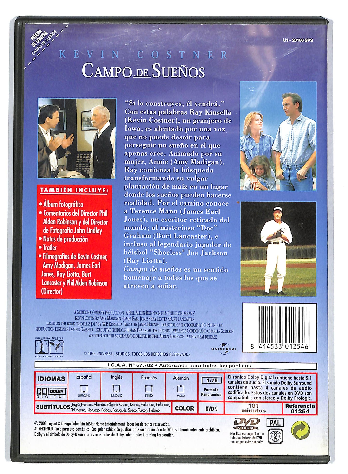 EBOND Campo de suenos DVD D722253