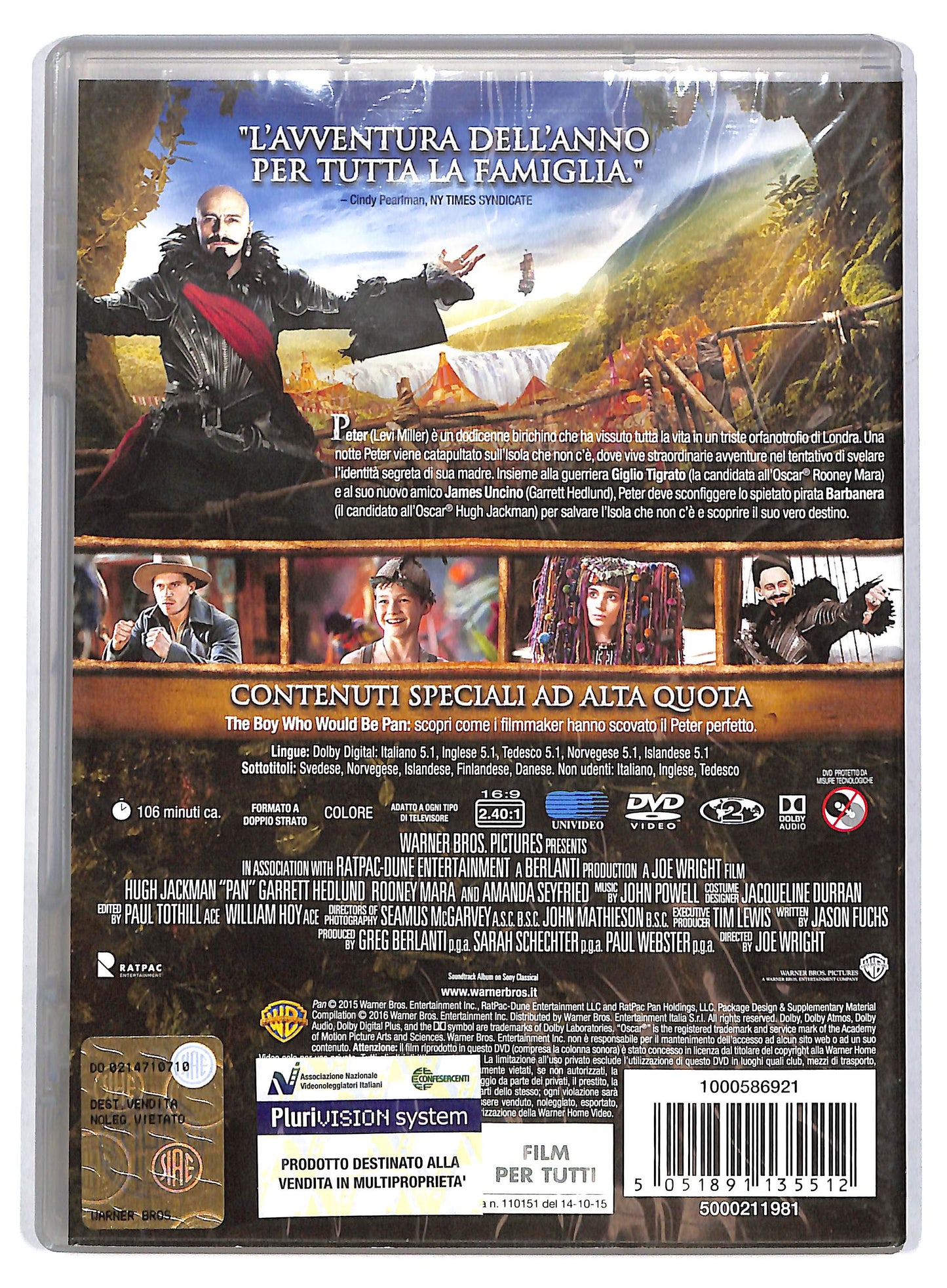 EBOND Pan - Viaggio sull'Isola che Non C'e NOLEGGIO DVD D722362