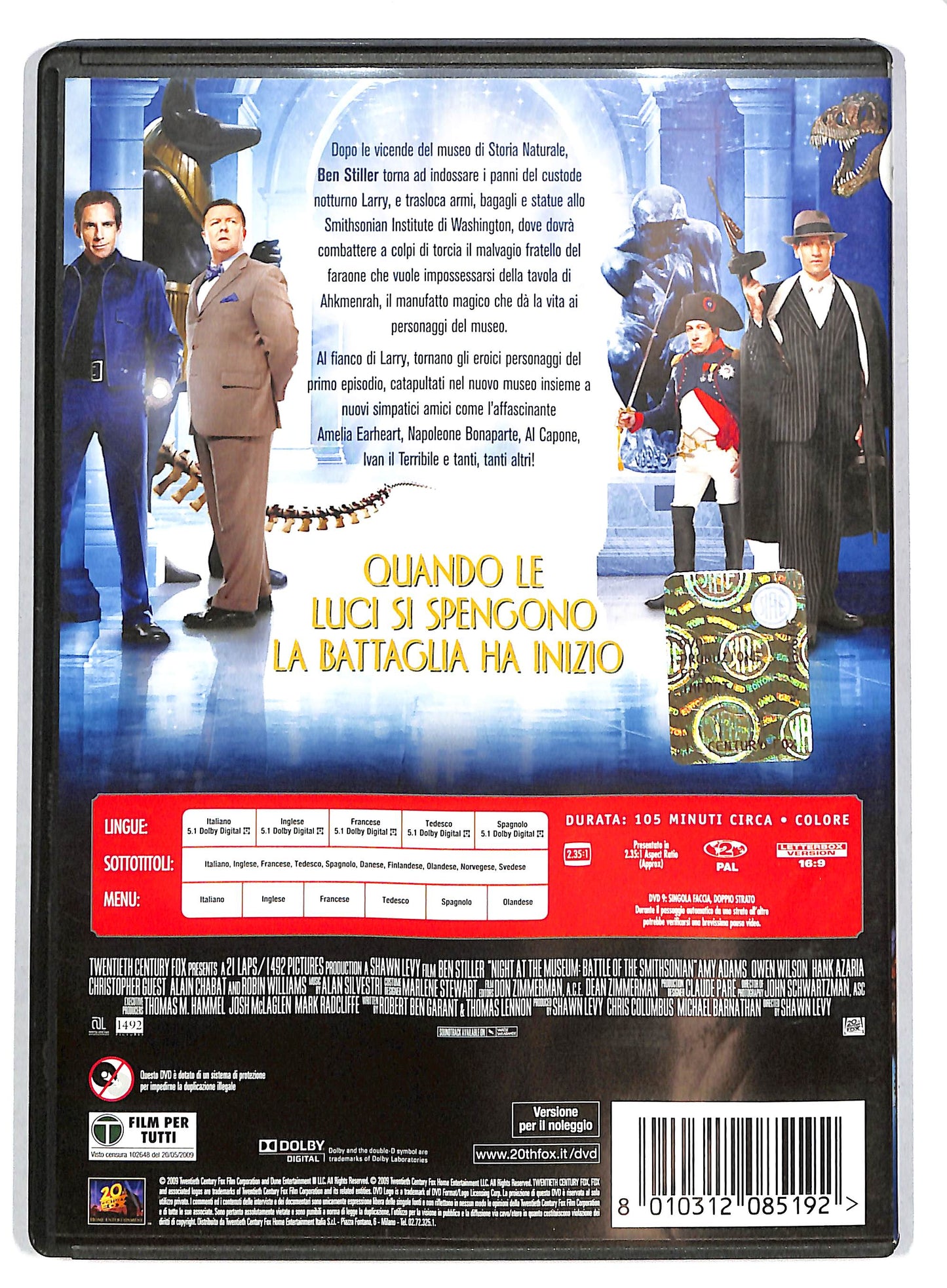 EBOND una notte al museo 2 - la fuga Noleggio DVD NOLEGGIO D722502