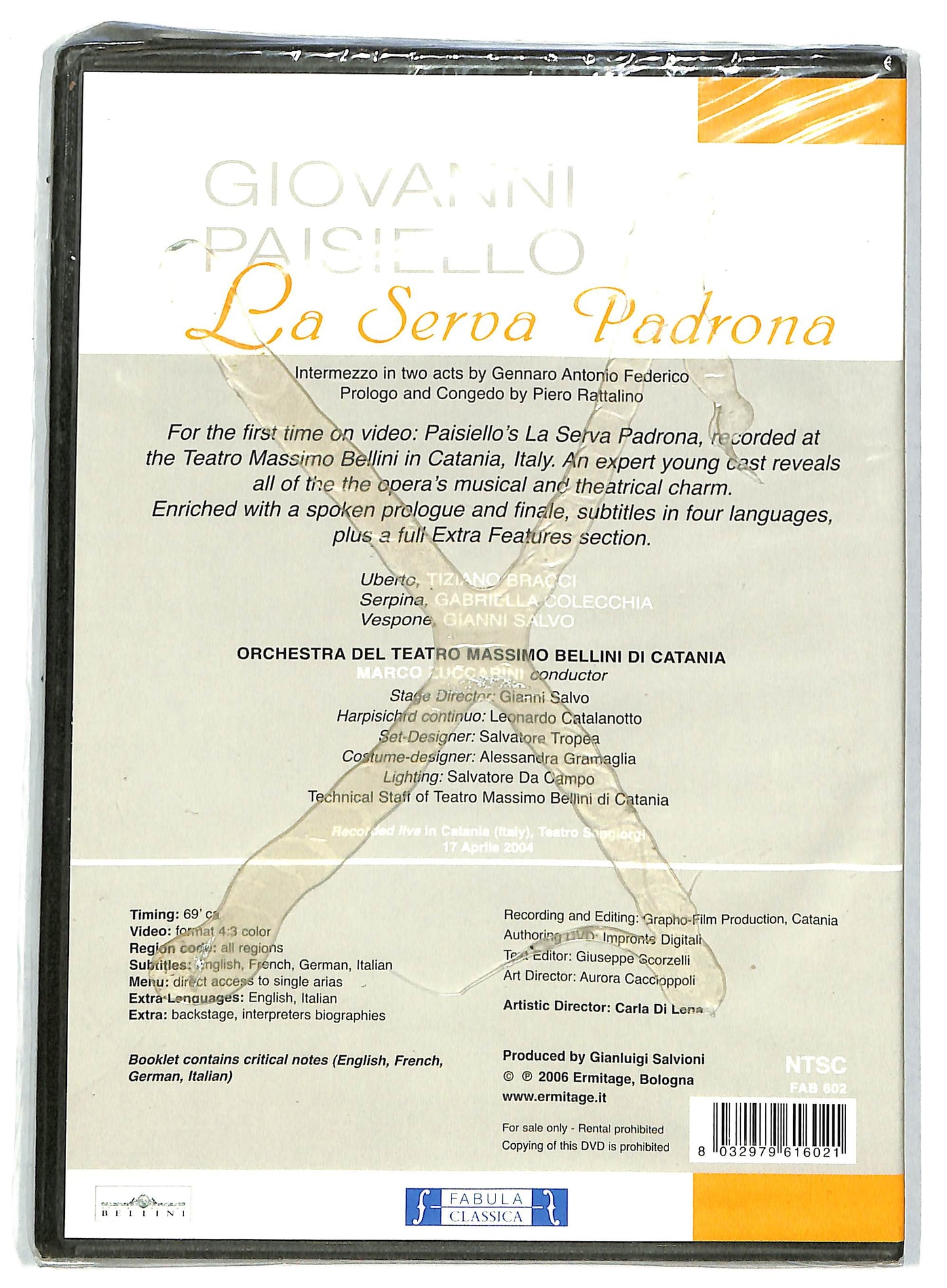 EBOND Giovanni Paisiello - La Serva Padrona DVD D722909